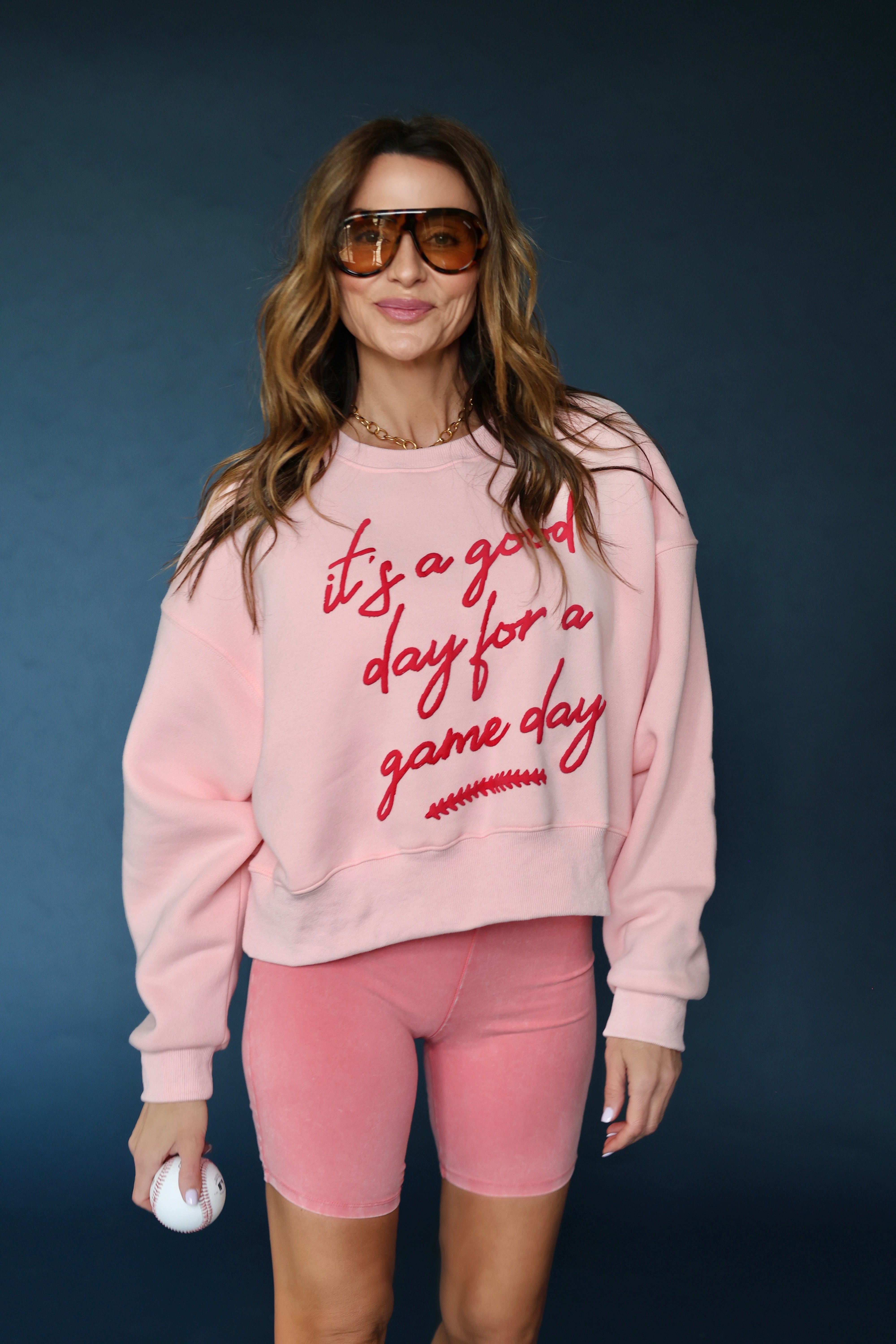 Good Day for Game Day Crop Sweatshirt