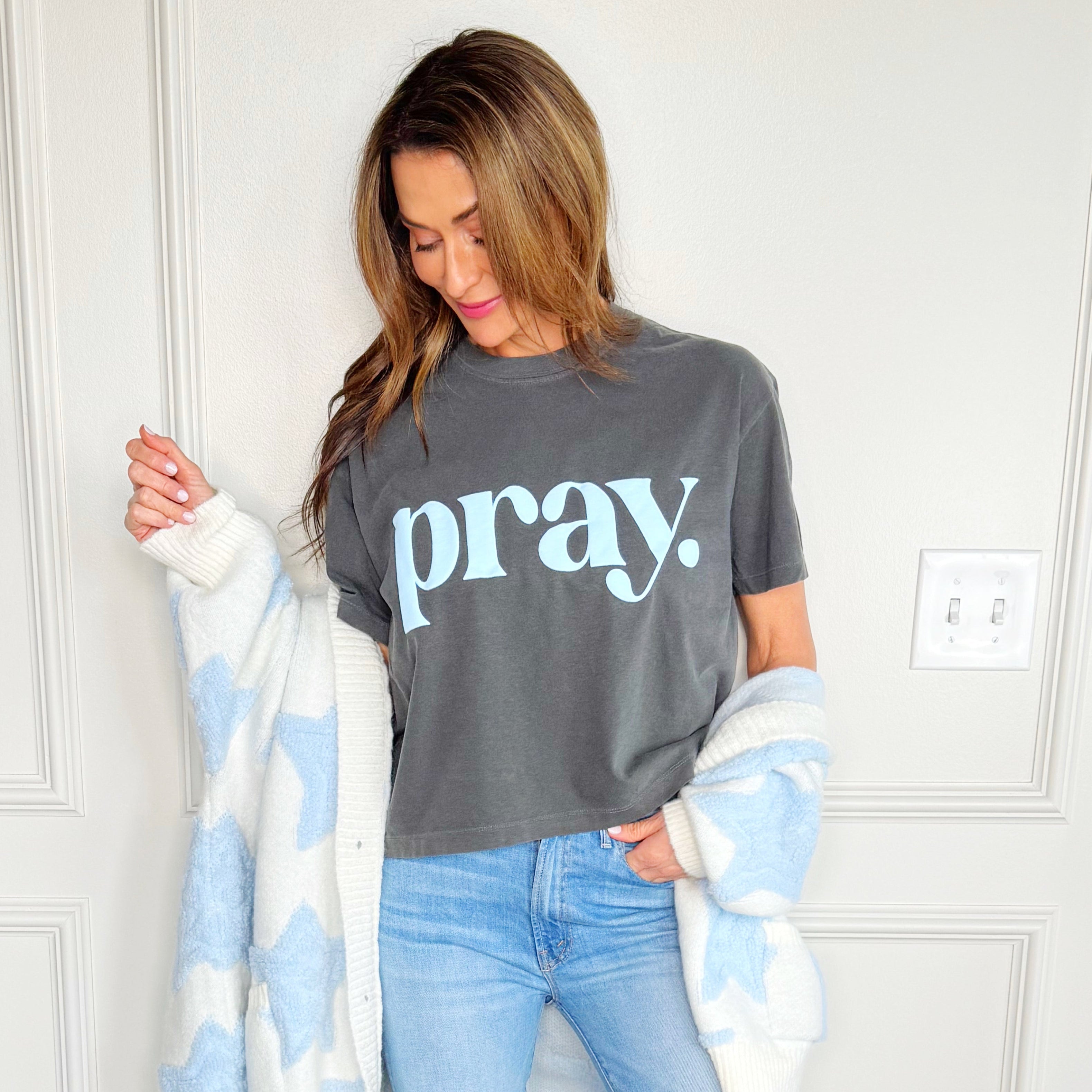 Pray. Puff Crop Tee