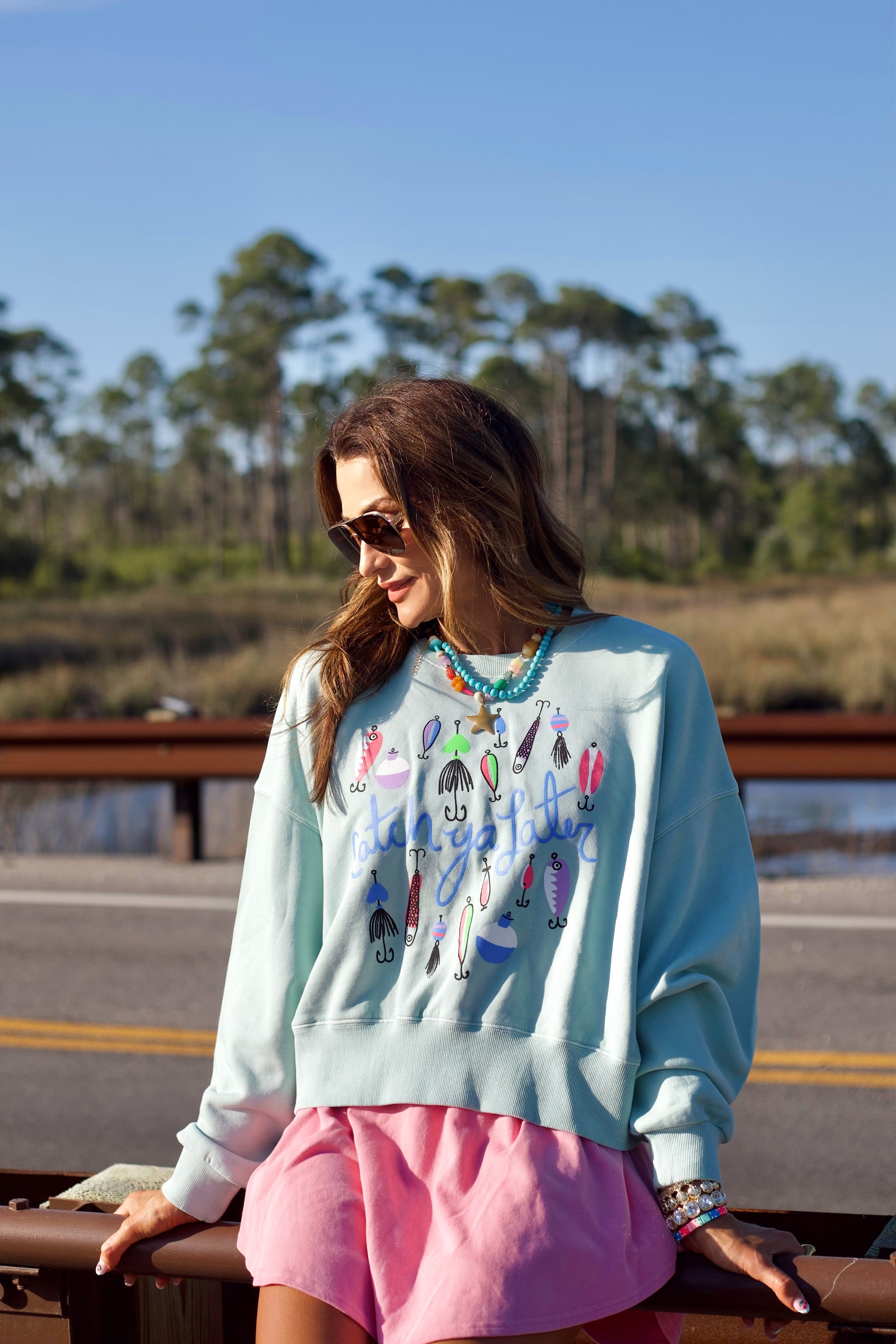 Catch Ya Later Crop Sweatshirt