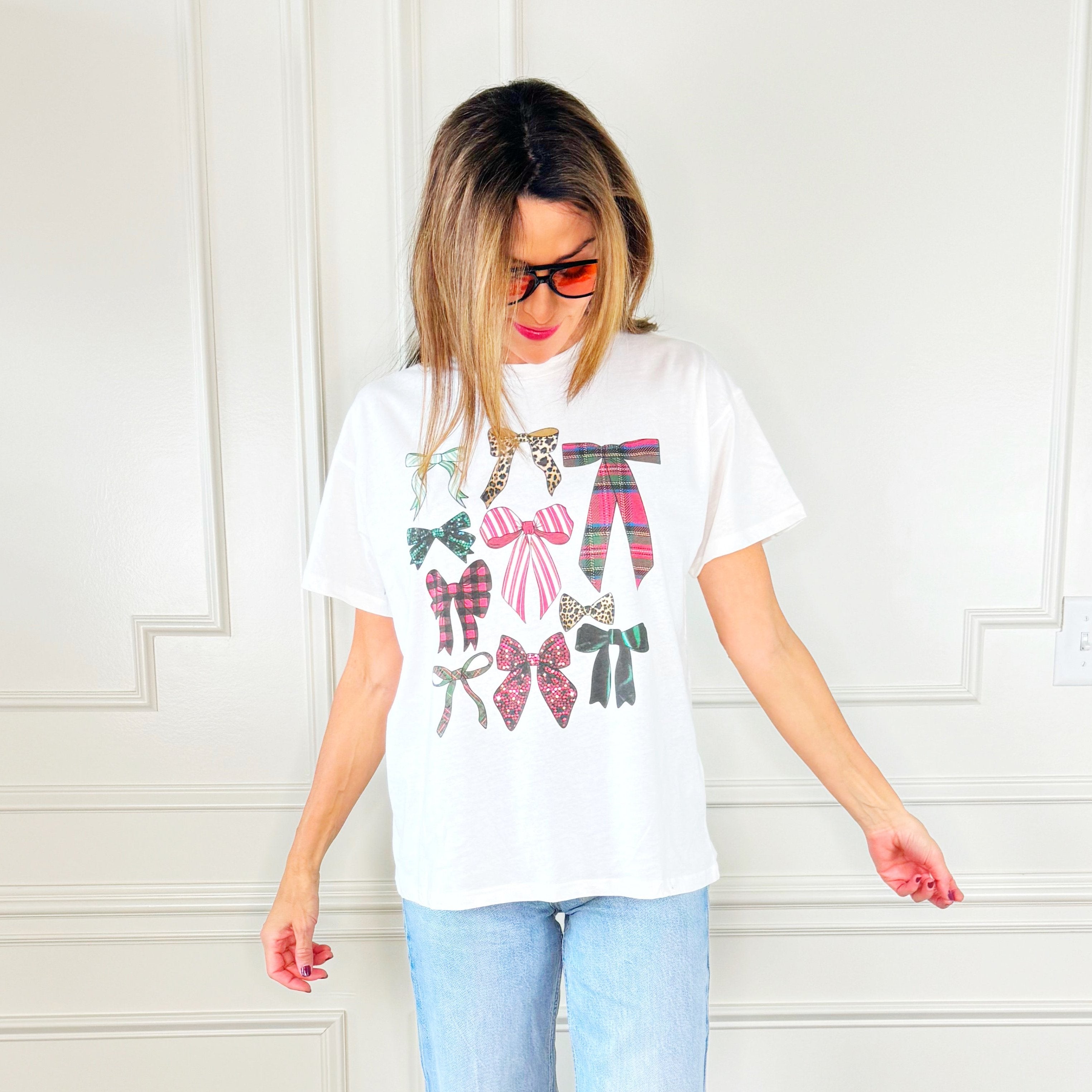 Holiday Bow Collage Tee Youth & Adult