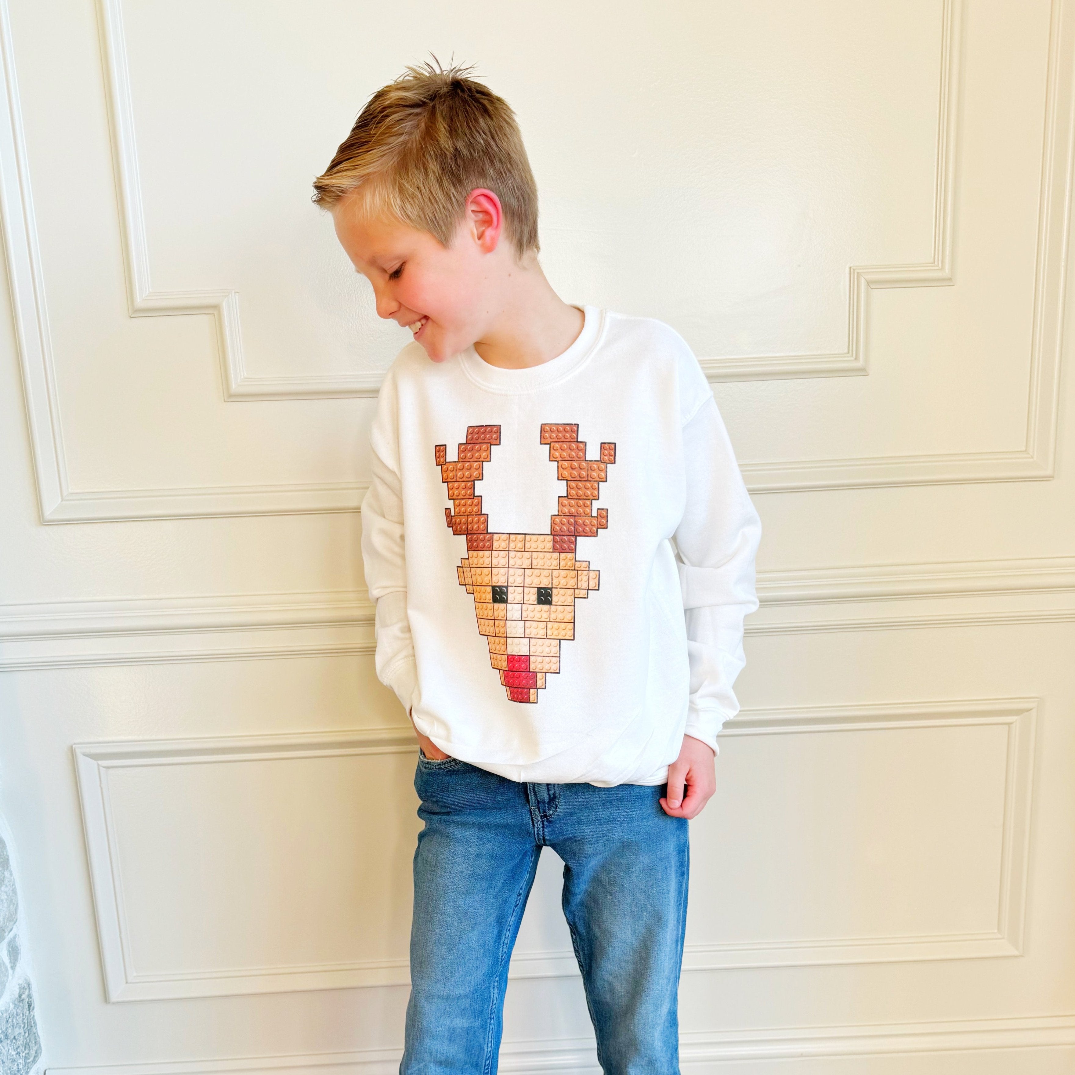 Reindeer Blocks Youth & Adult Sweatshirt