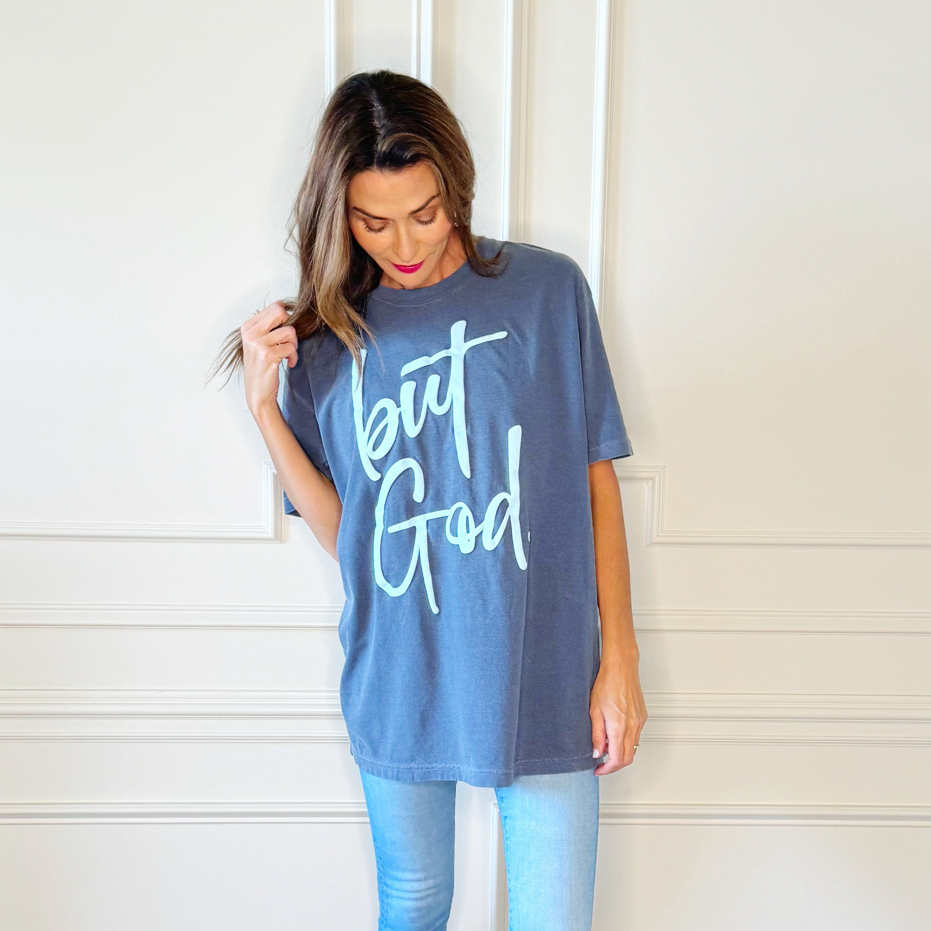 Puff But God Denim Tee