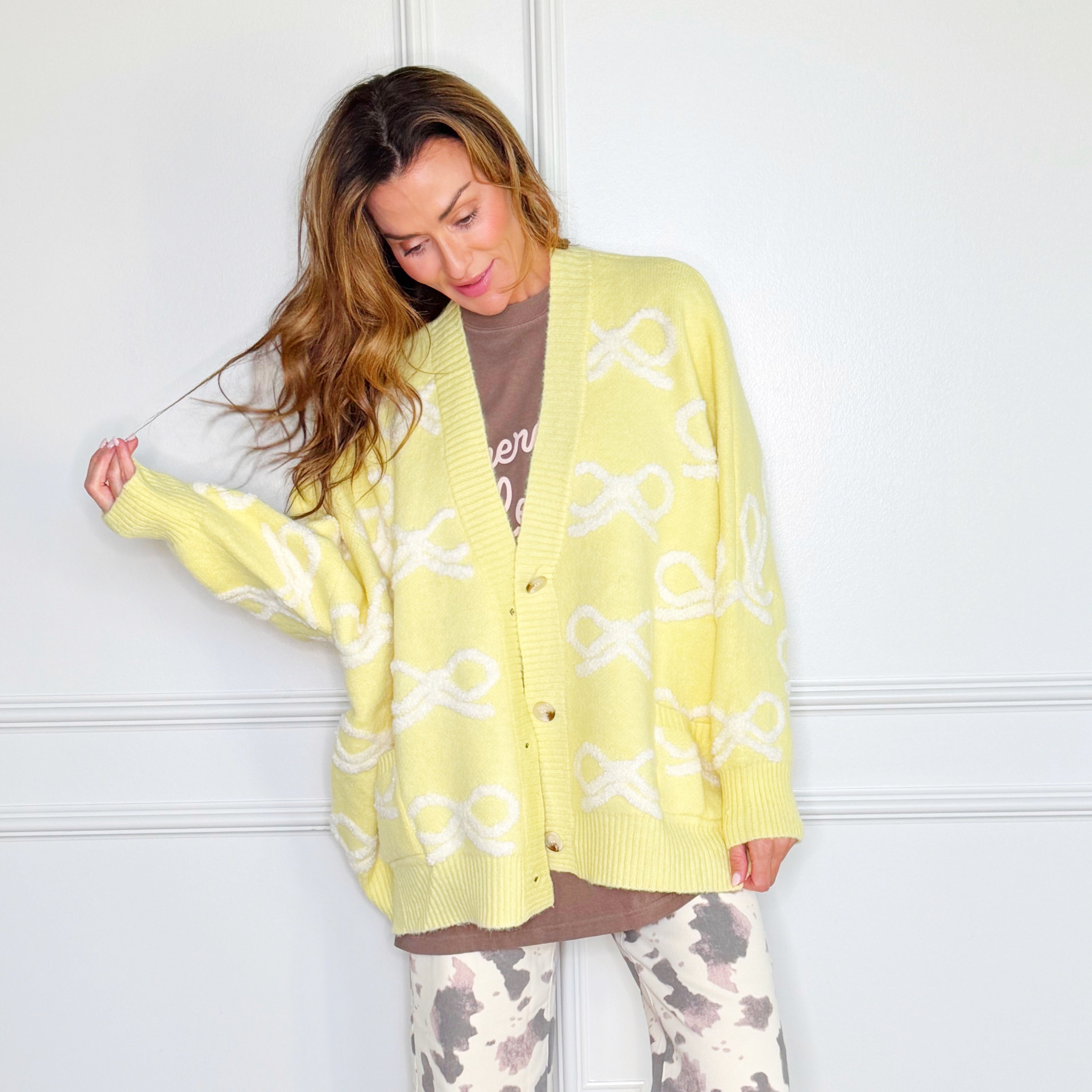 Yellow Bows Cardigan
