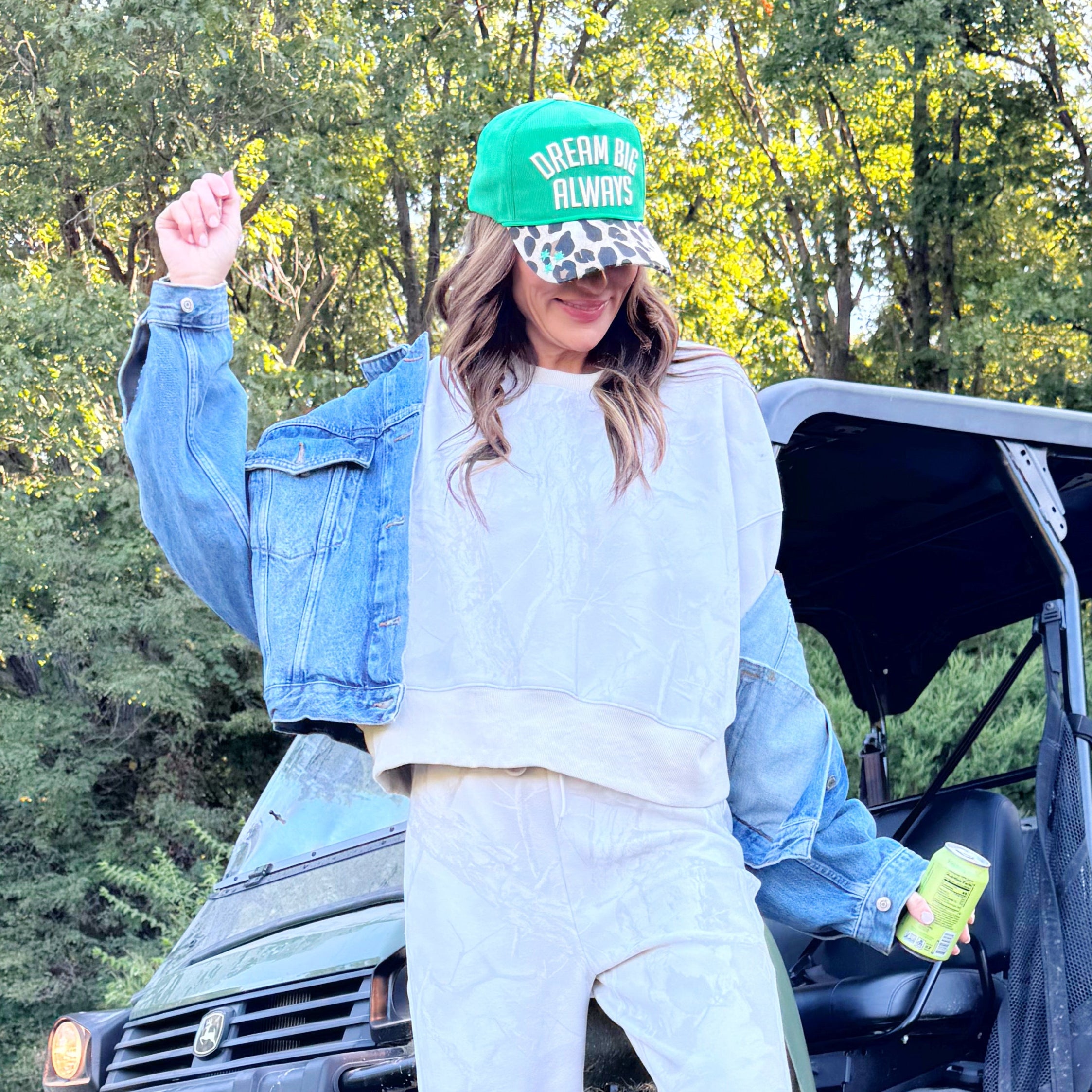 Light Camo Crop Sweatshirt