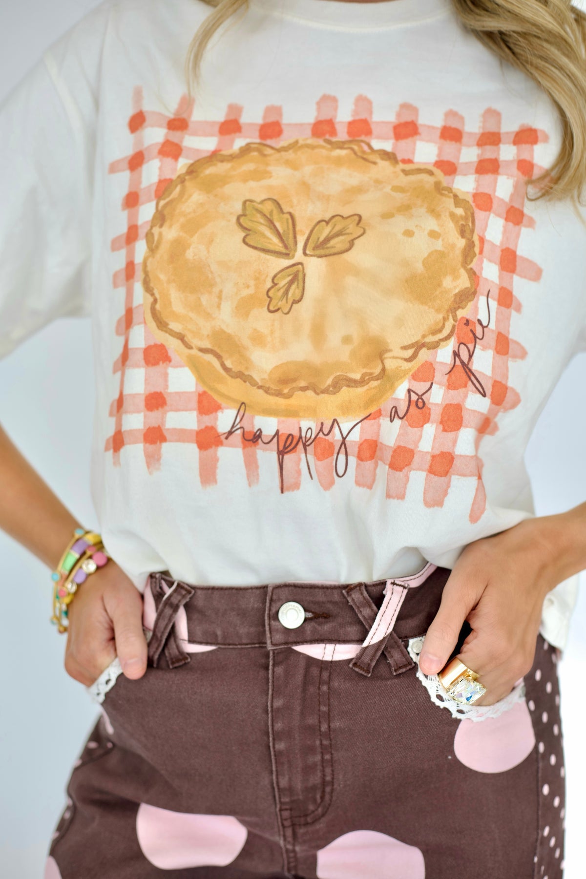 Happy As Pie Crop Tee