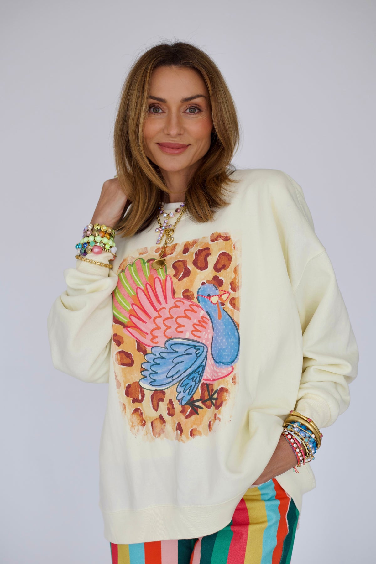 Pretty Thankful Turkey Sweatshirt