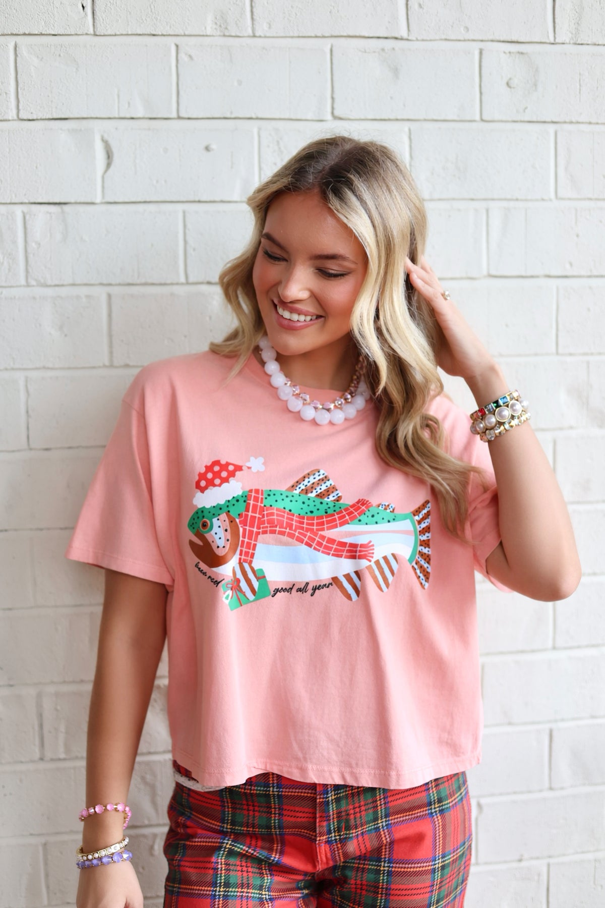 Festive Fish Crop Tee