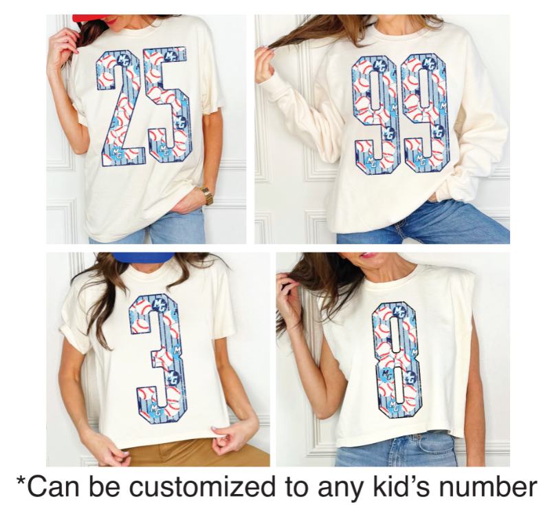 MG Gators Custom Baseball Number