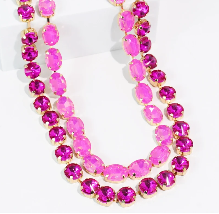 Gemma Pink Layered Necklace