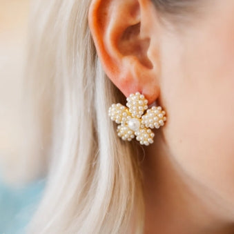 Pearl Flower Earrings
