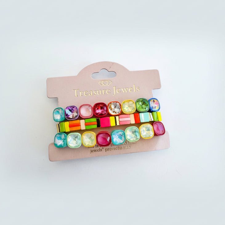 Neon Sparkle Bracelet Stack Set