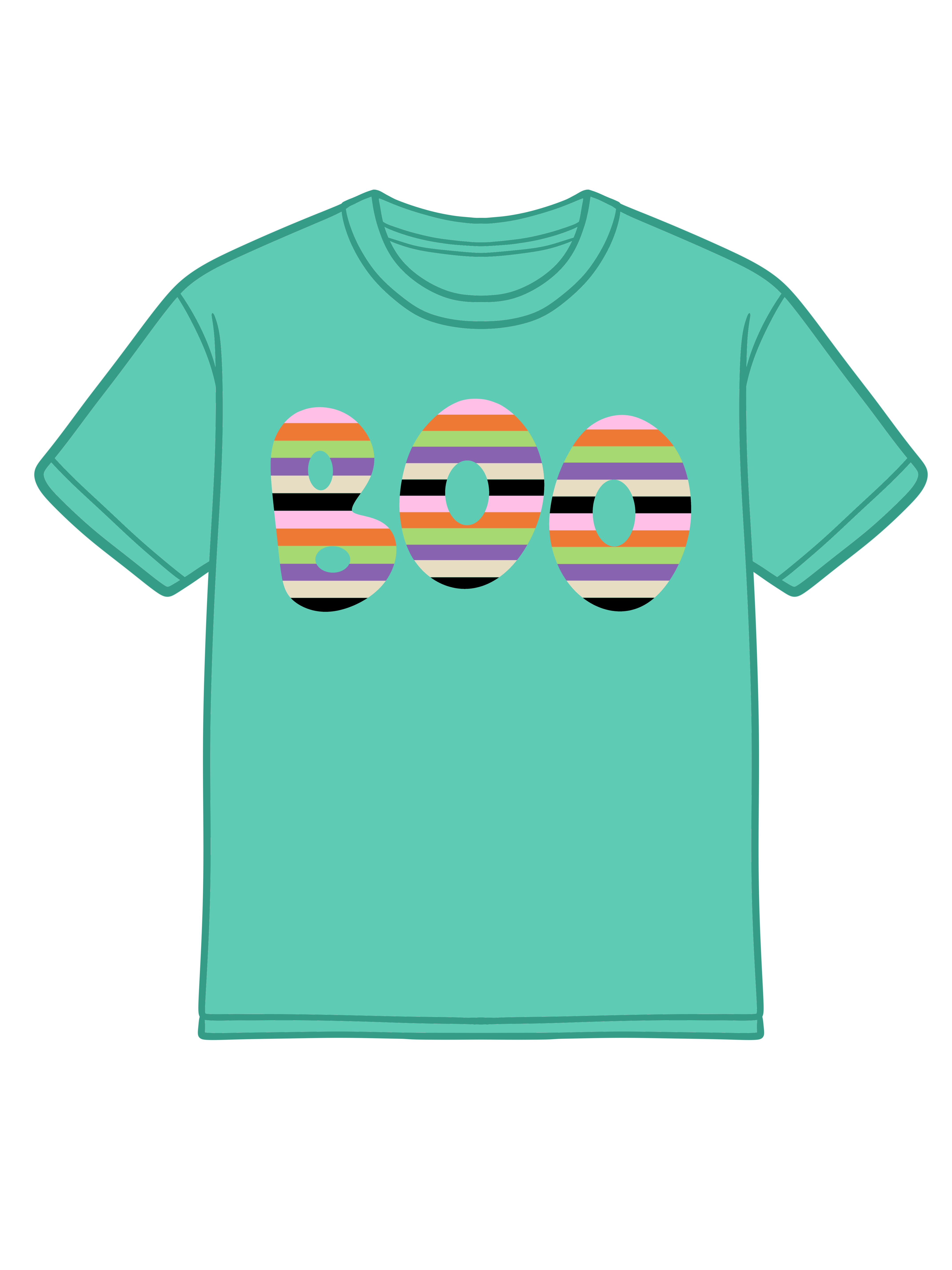 Striped Boo Tee