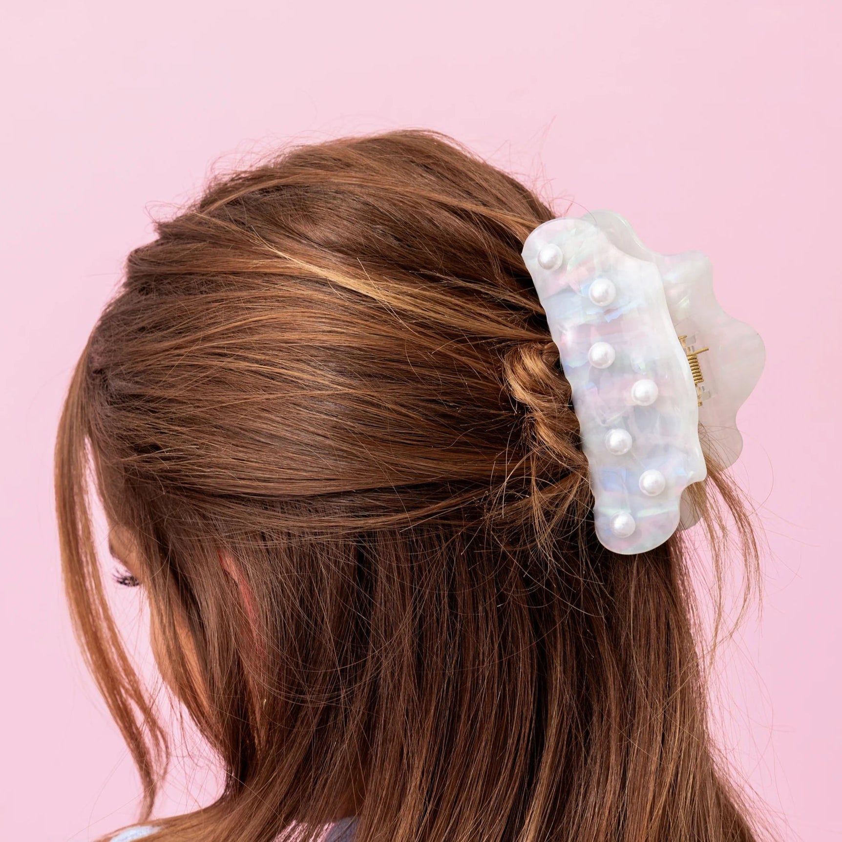 Iridescent + Pearl Hair Clip