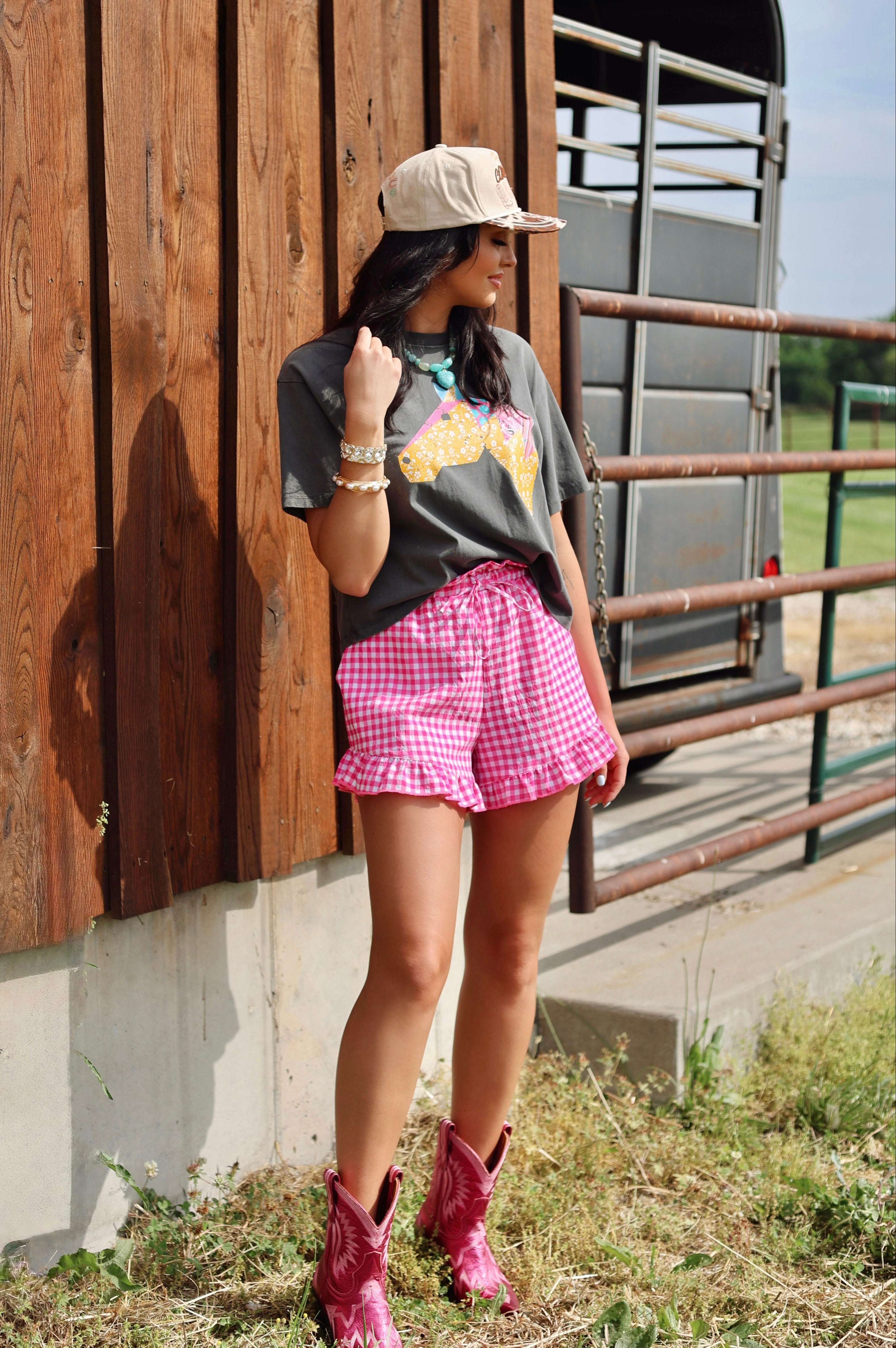 Quilted Horse Crop Tee