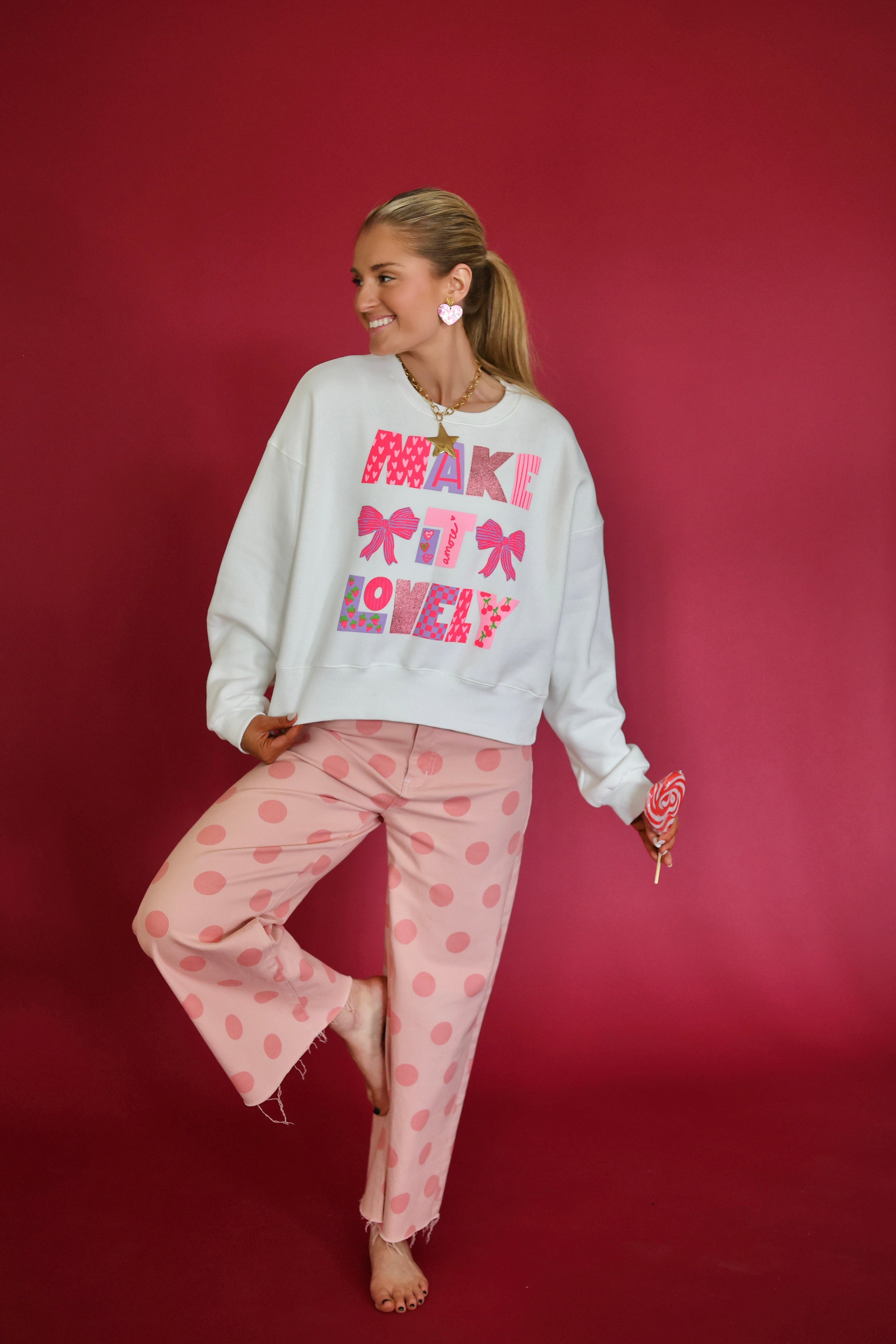 Make It Lovely Crop Sweatshirt