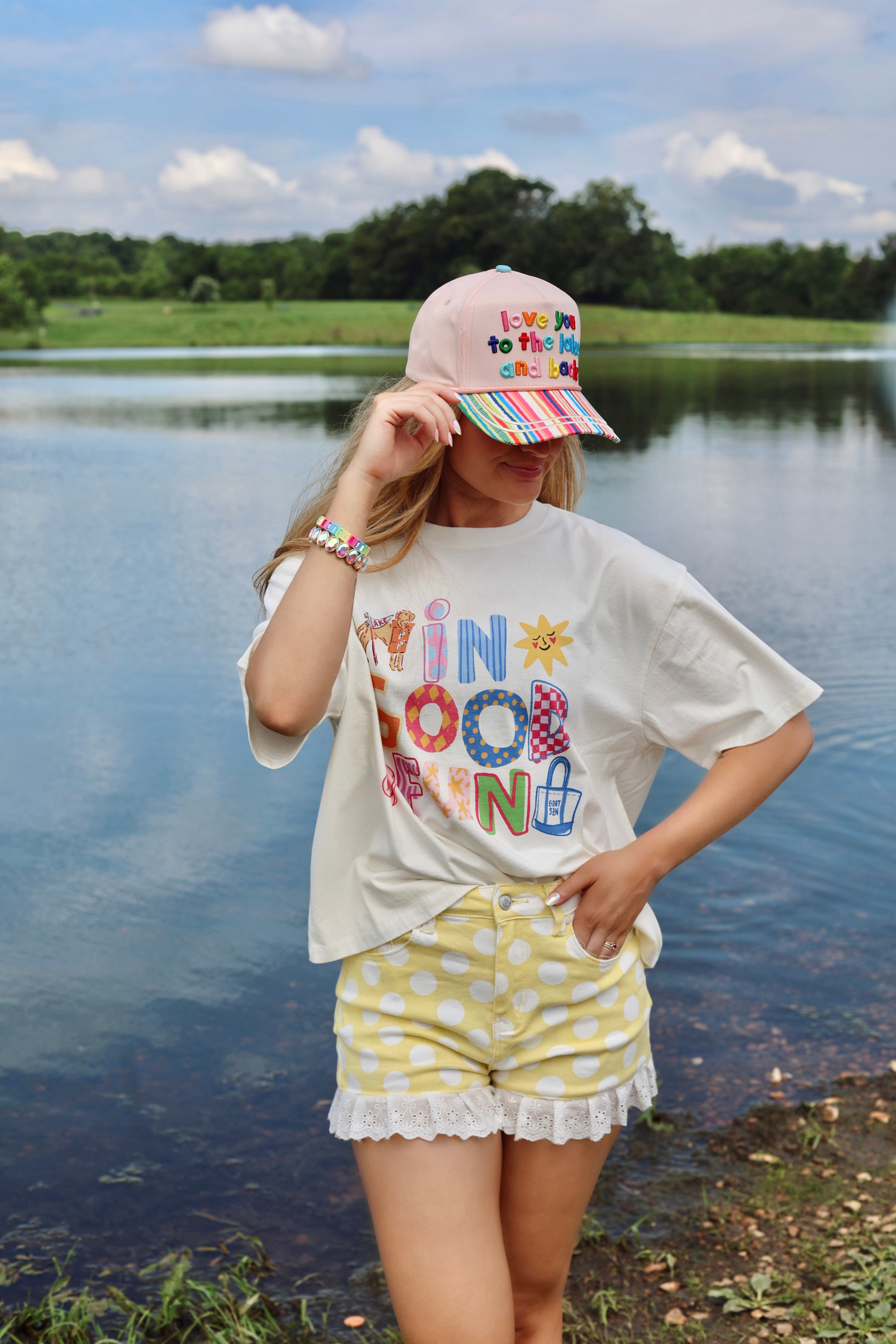 Yellow Dot Party Denim Ruffle Short