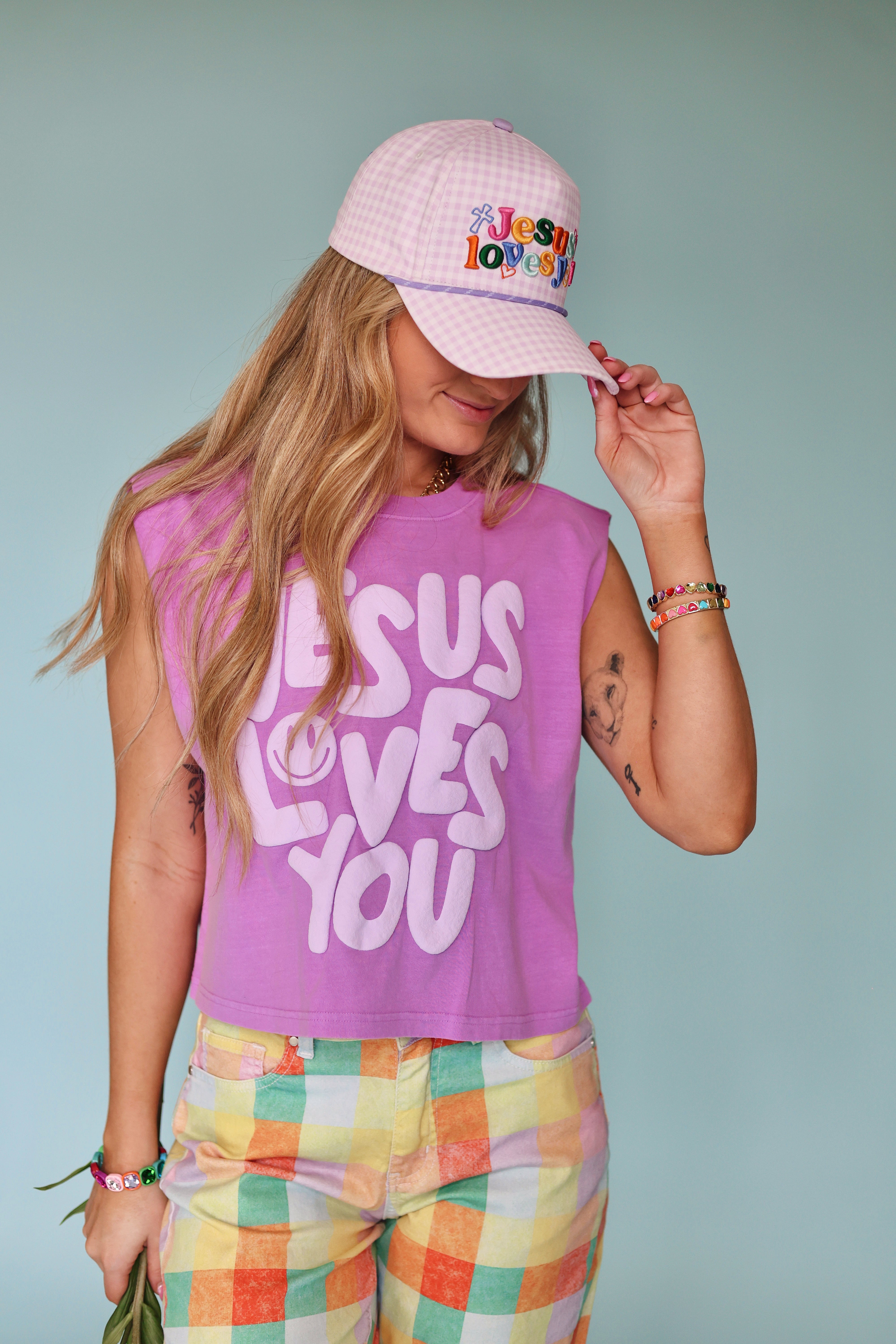 Smiley Jesus Loves You P&P Tank