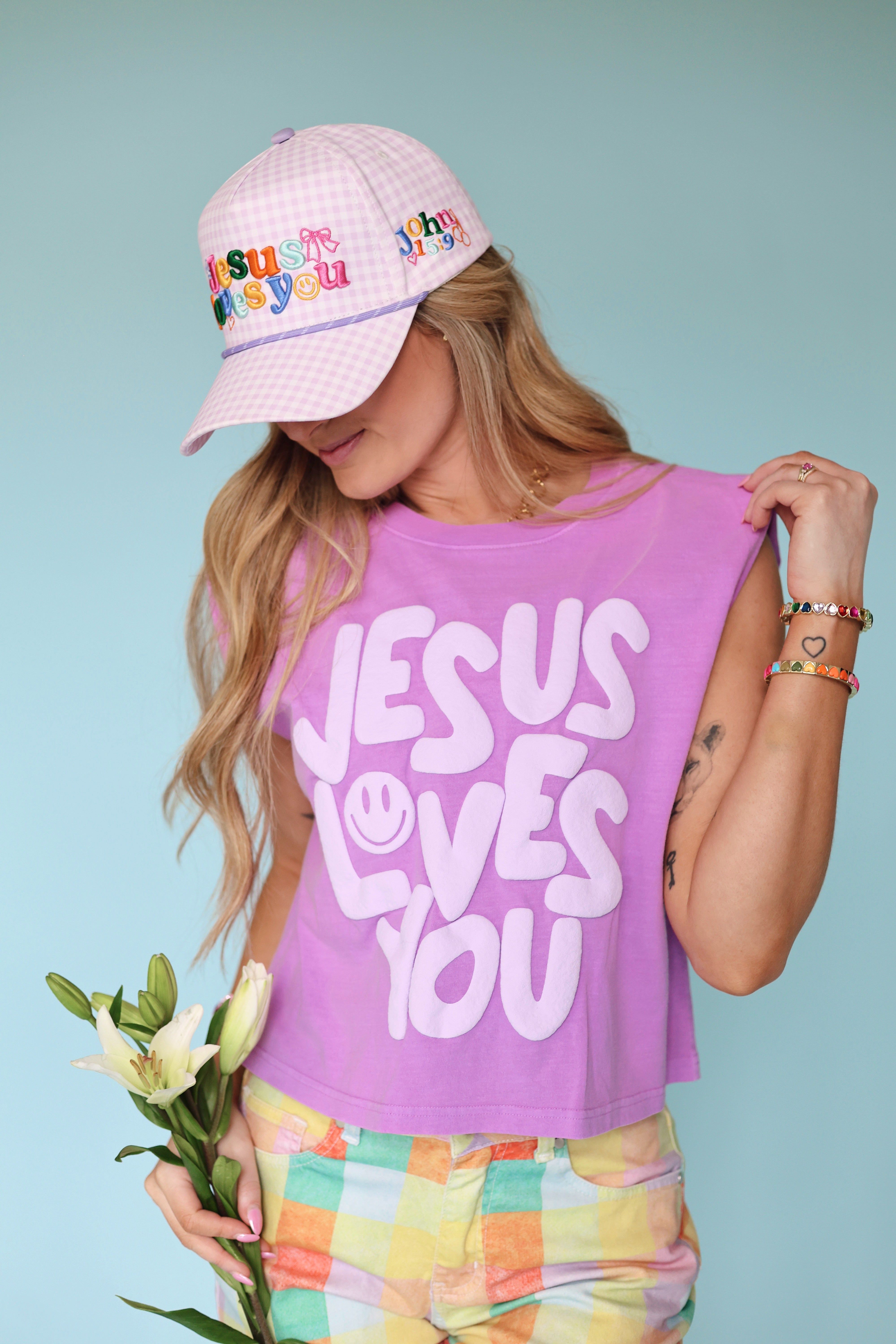Smiley Jesus Loves You P&P Tank