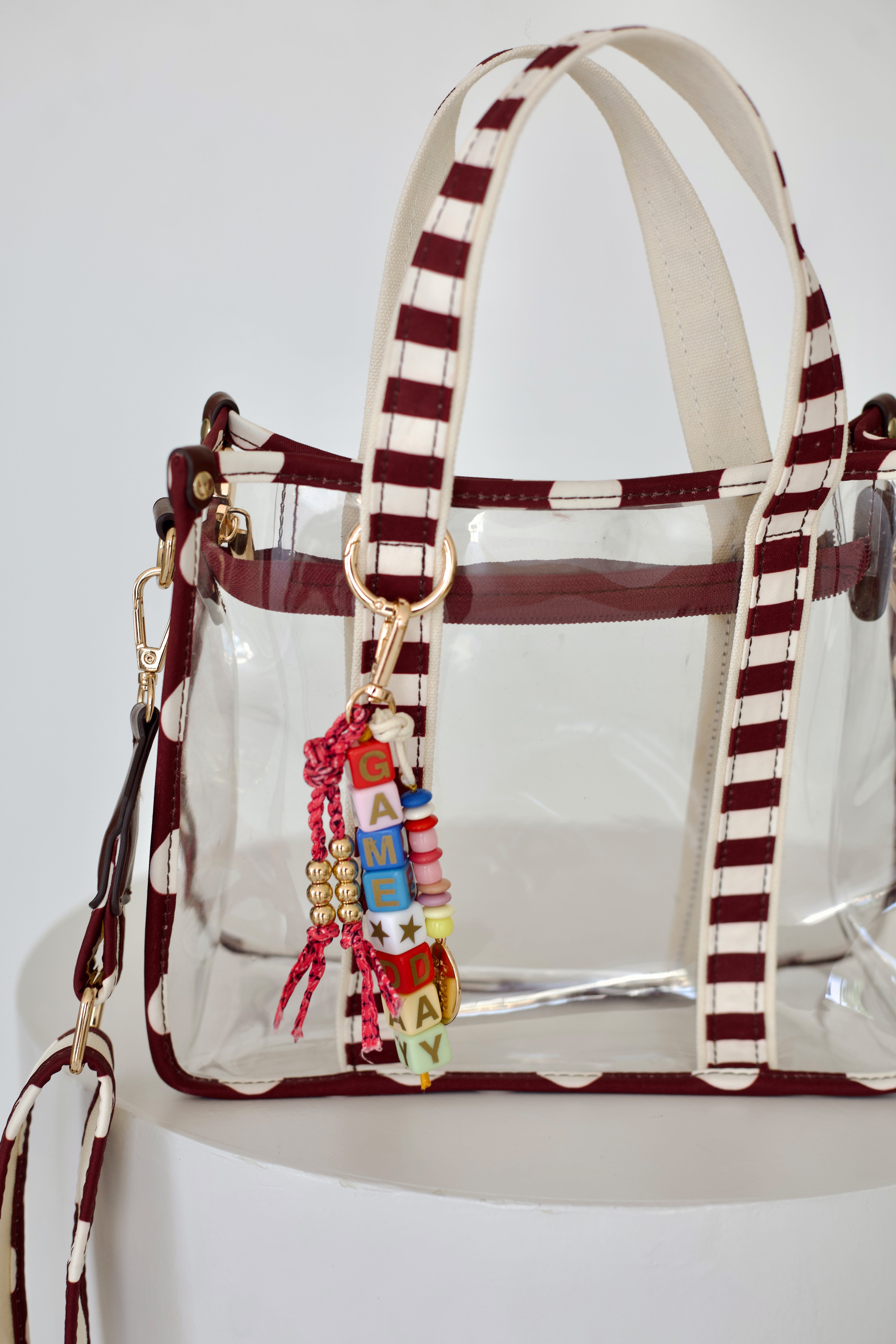Game Day Clear Stadium Tote - Maroon- PRE-SALE SHIP DATE 9/11**