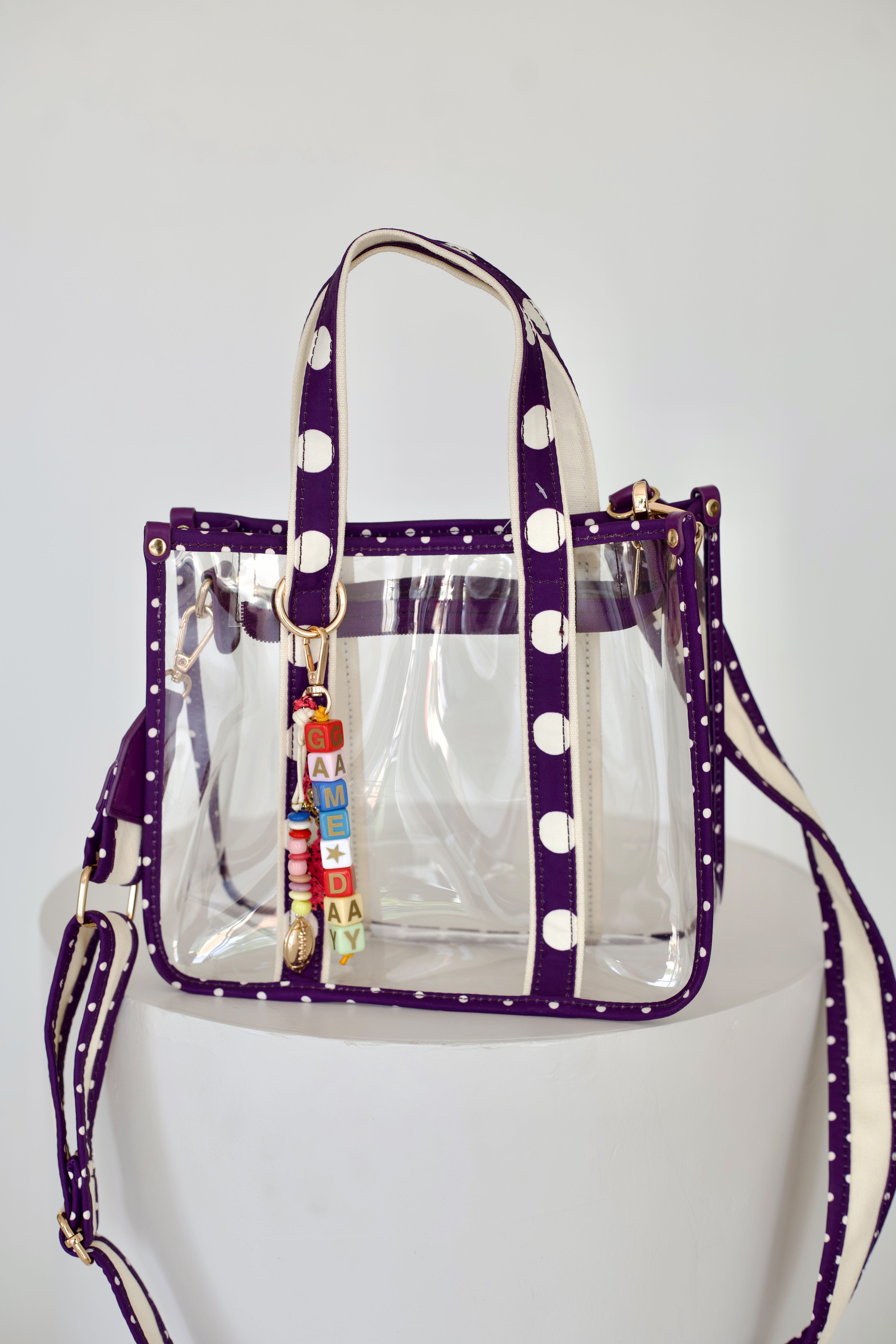 Game Day Clear Stadium Tote - Purple - PRE-SALE SHIP DATE 9/11**