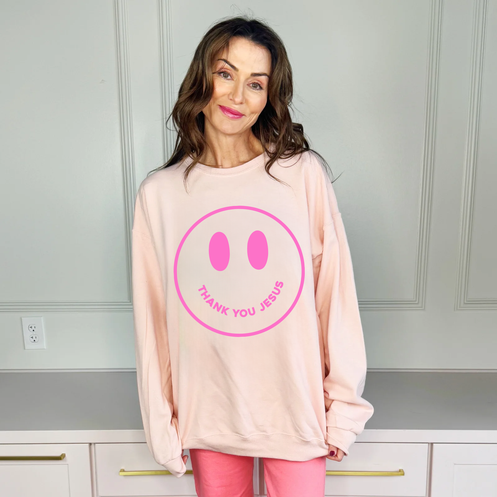 Thank you Jesus Puff Sweatshirt