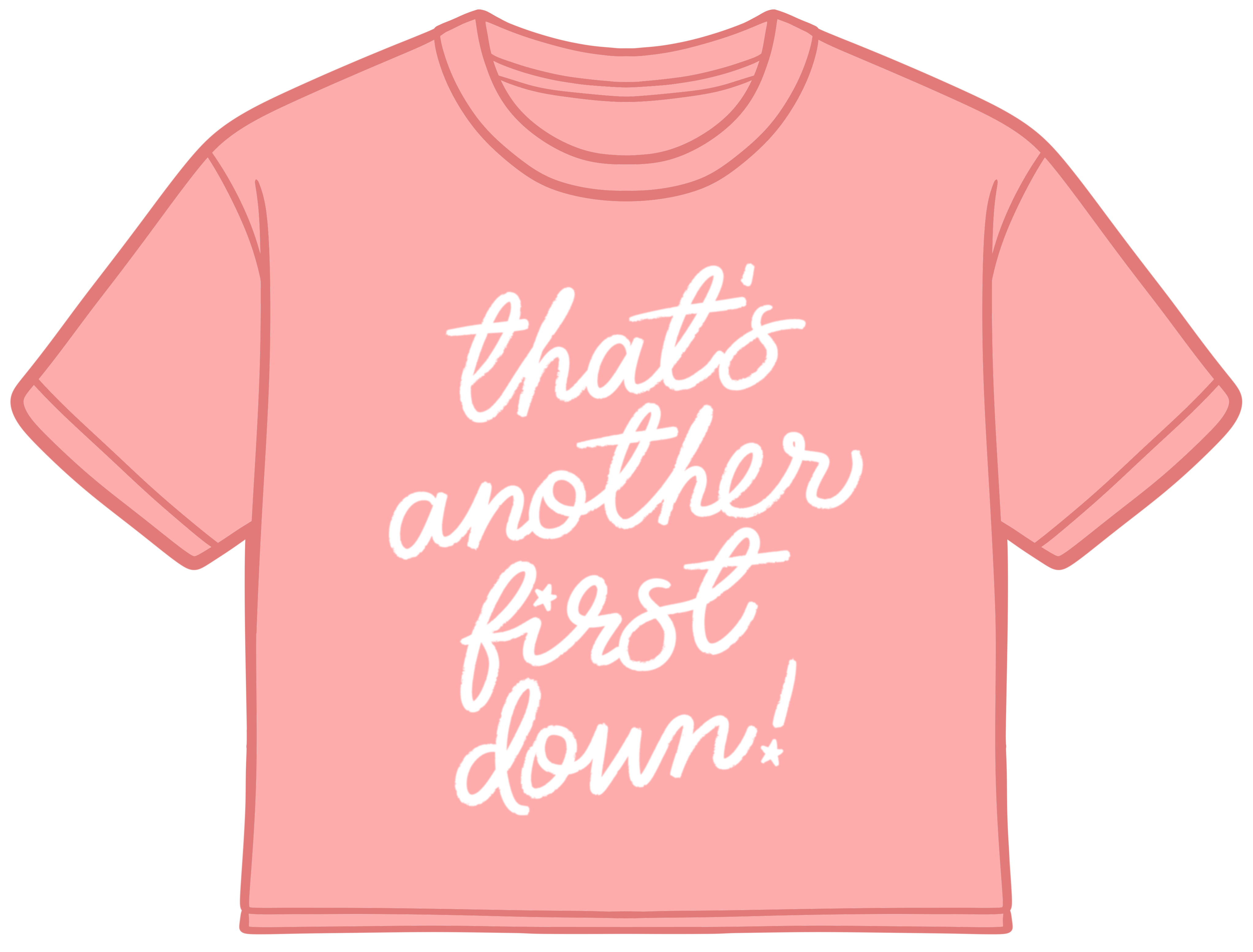 That's Another First Down Peach Crop Tee