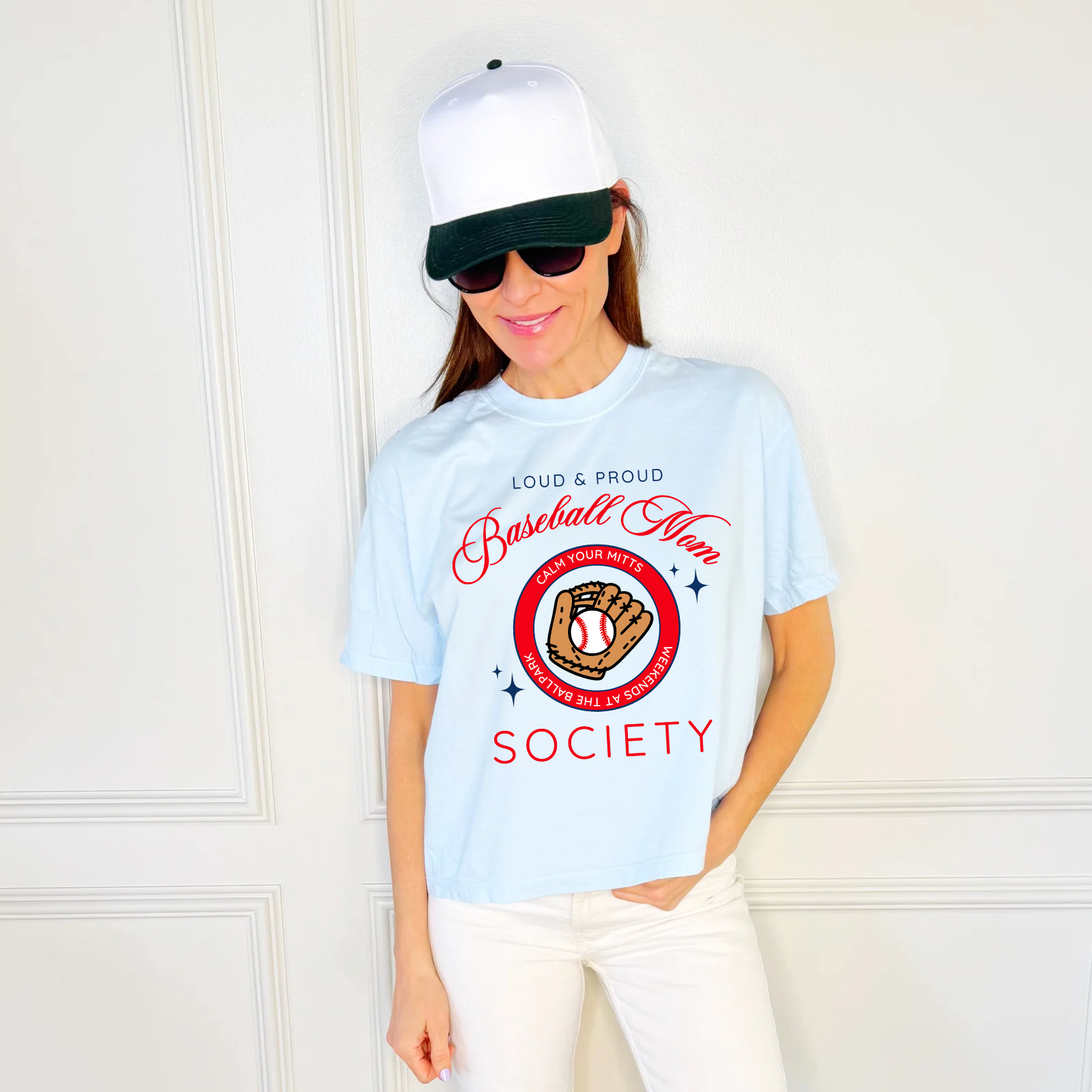 Baseball Mom Society Cropped Tee