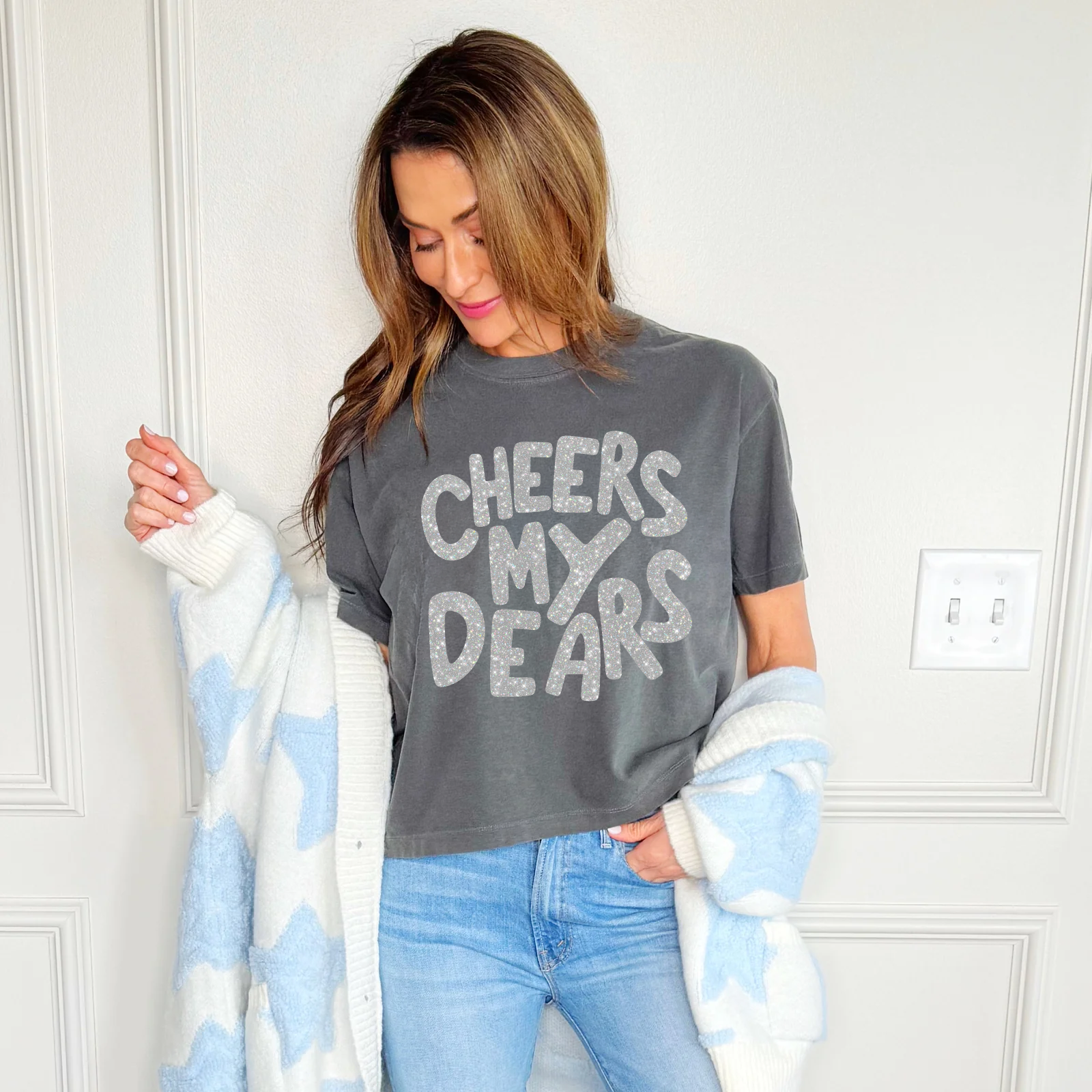 Cheers My Dears Cropped Tee