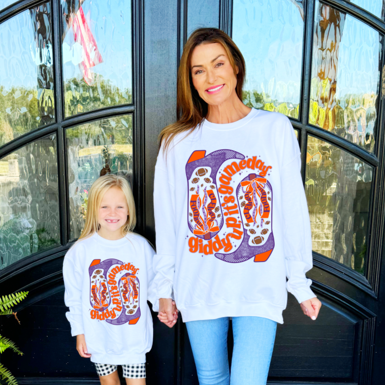 Clemson Boots Youth & Adult Sweatshirt