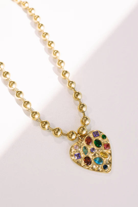 Confetti Heart Necklace