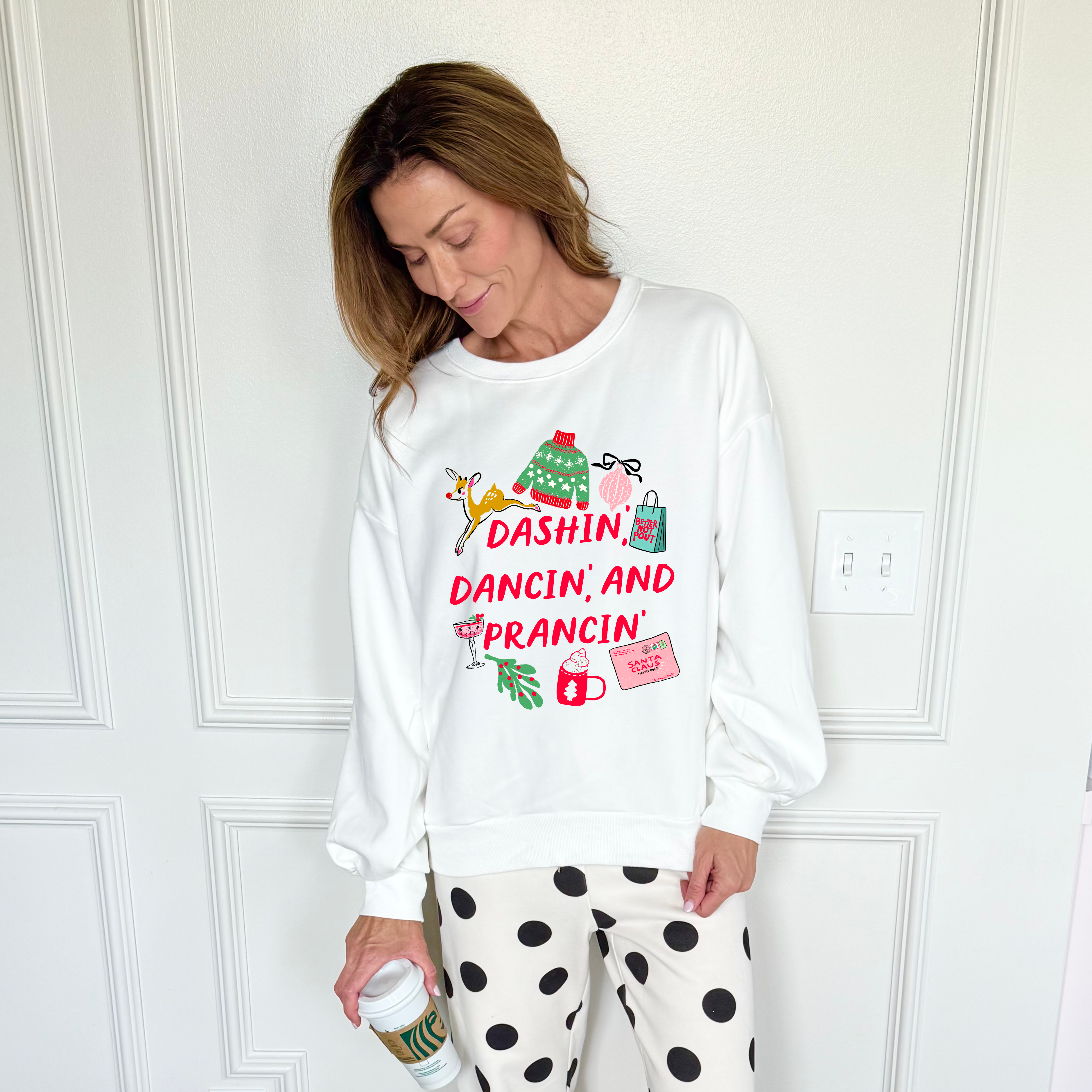 Dashin, Dancin, and Prancin Poppy & Pine Sweatshirt