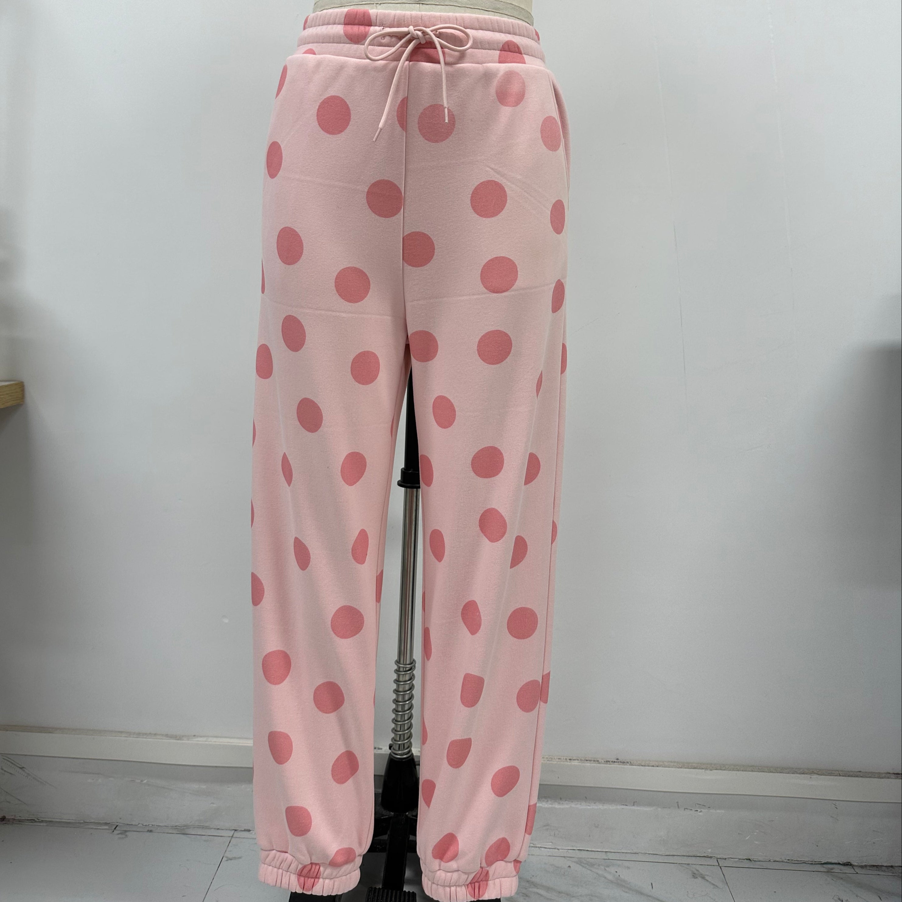 Blush Polka Dot Sweatpants - Pre Order!