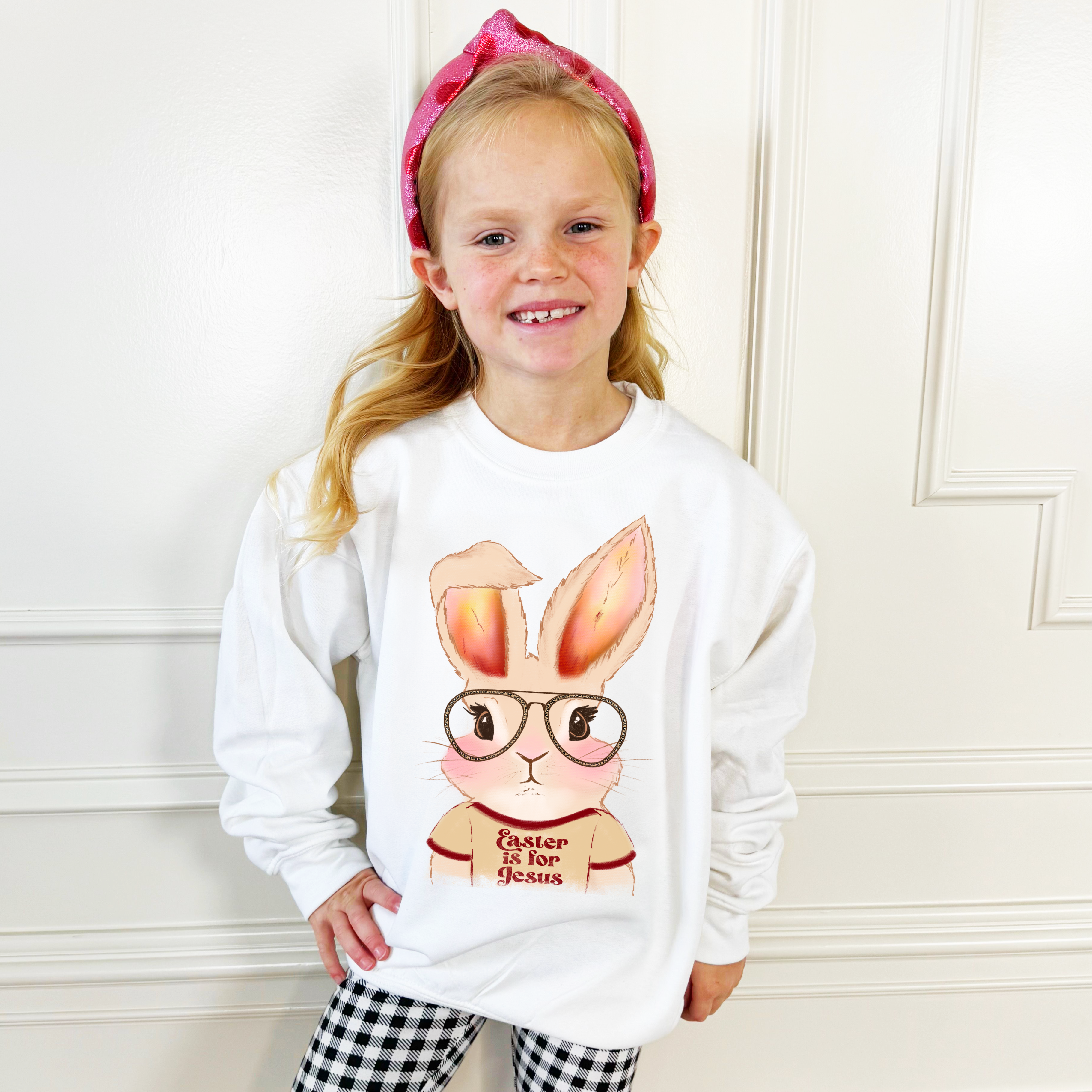 Easter Is For Jesus Bunny Youth & Adult Sweatshirt