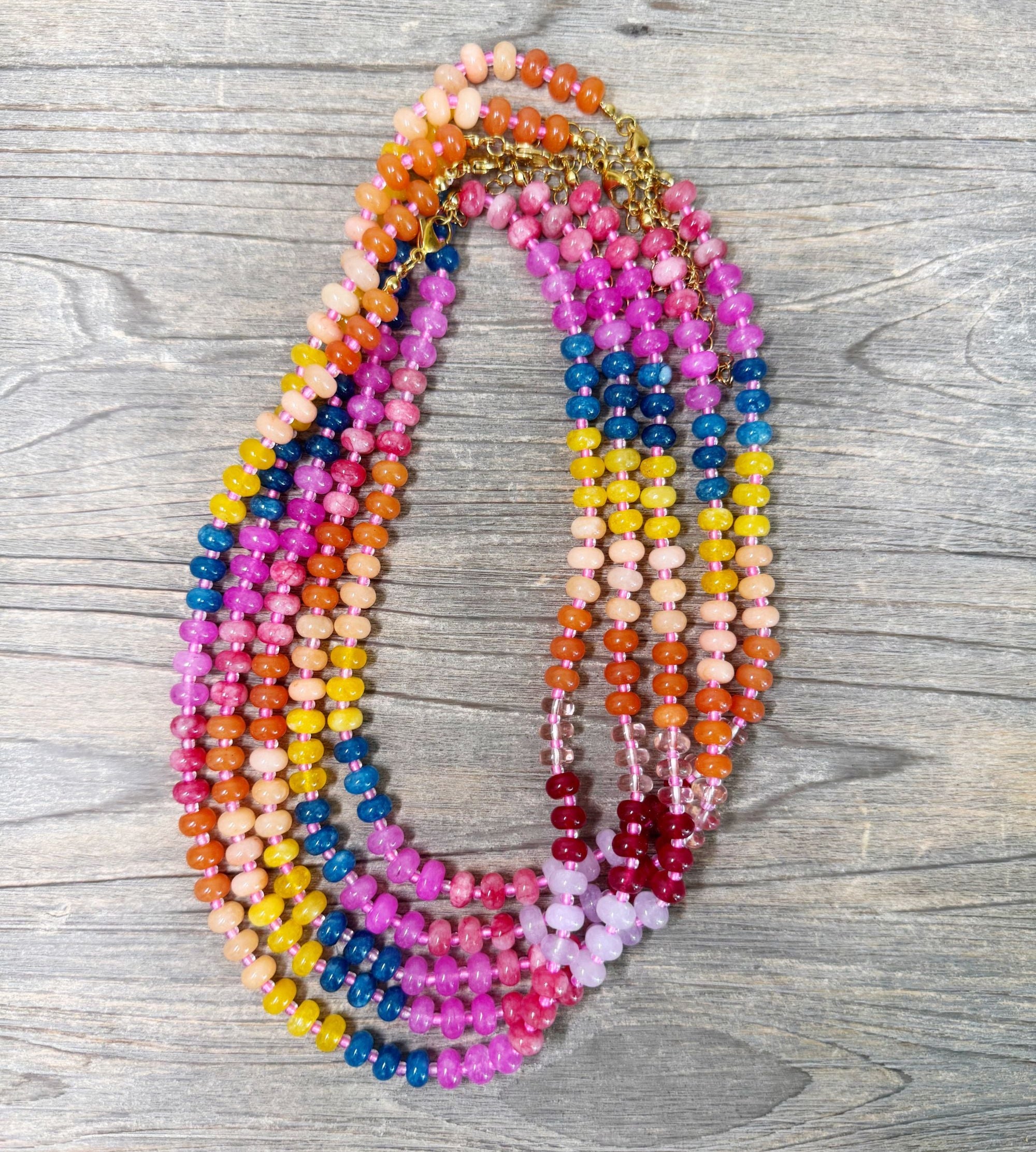Fall Beaded Layering Necklace