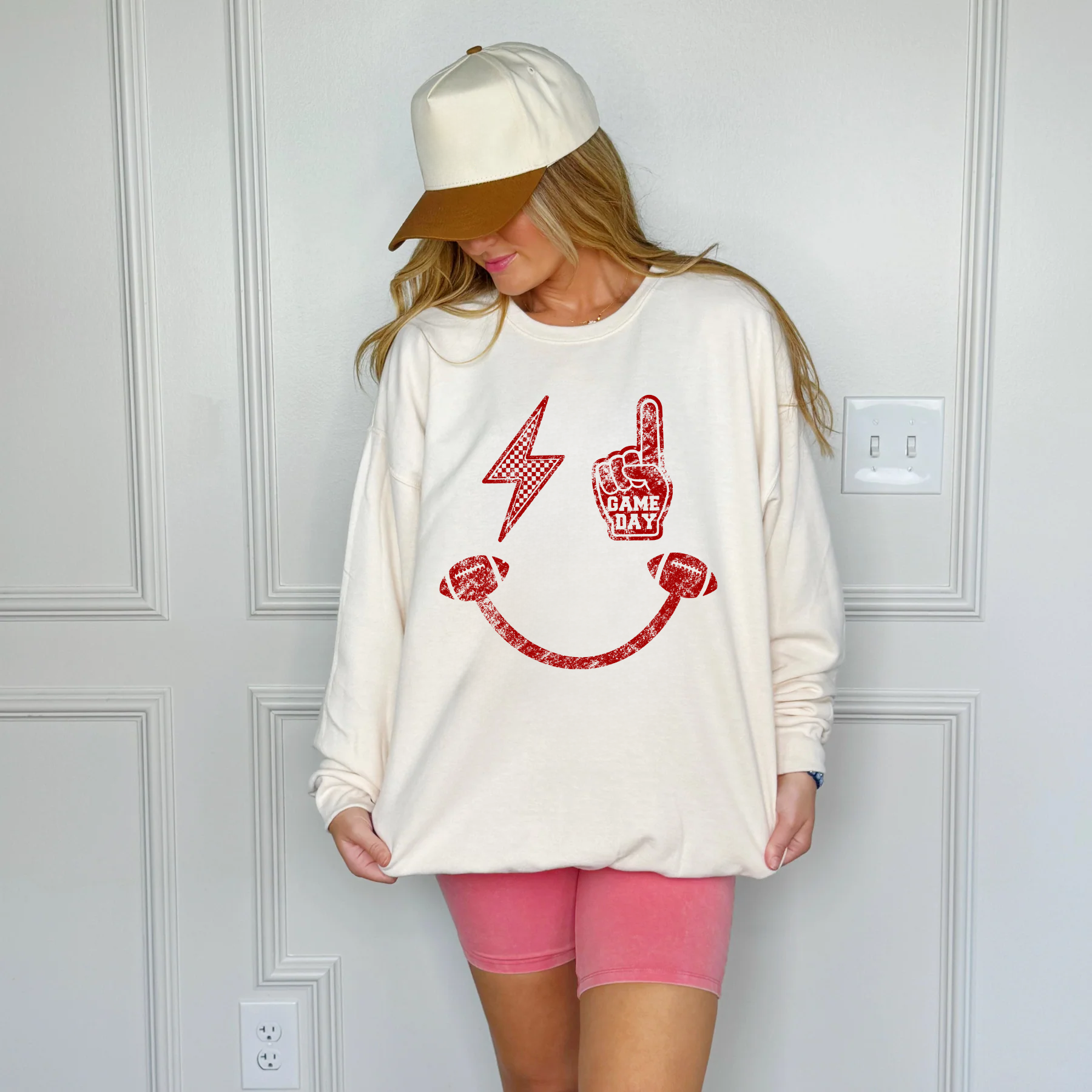 Game Day Smiley Sweatshirt