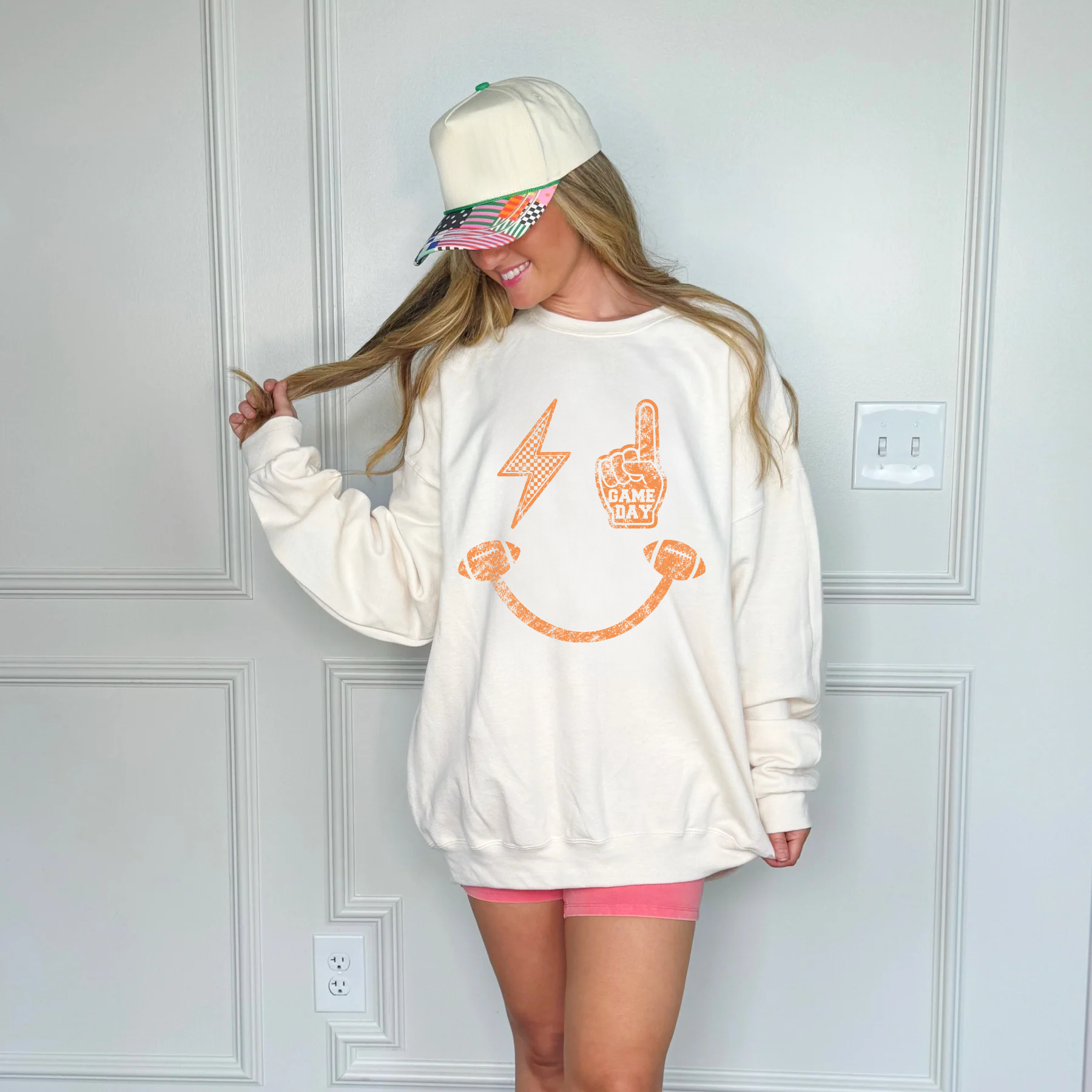 Game Day Smiley Sweatshirt
