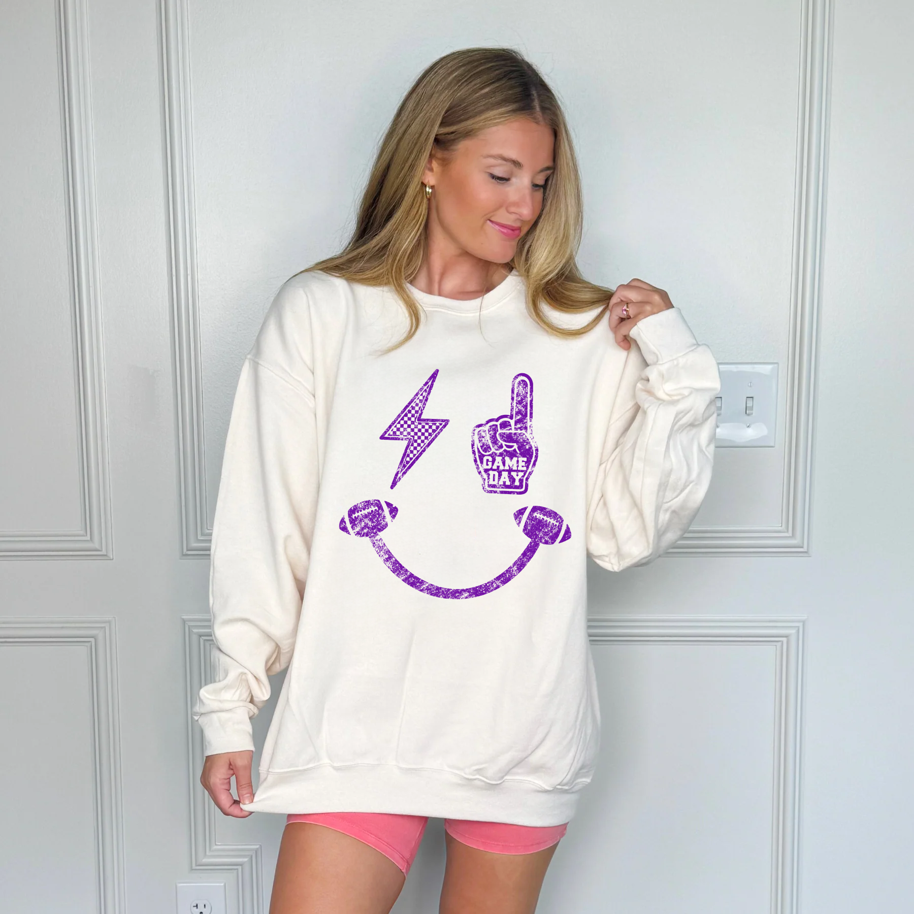 Game Day Smiley Sweatshirt