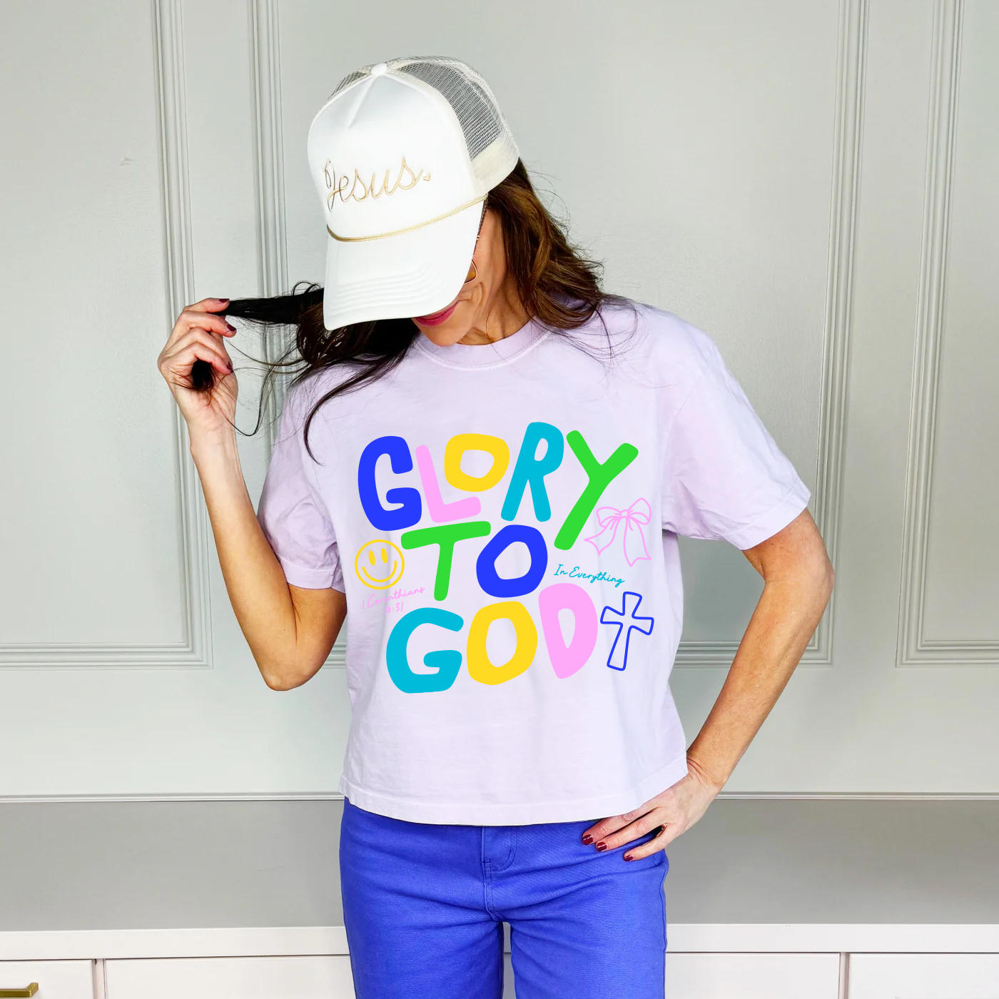 Glory To God Crop Tee