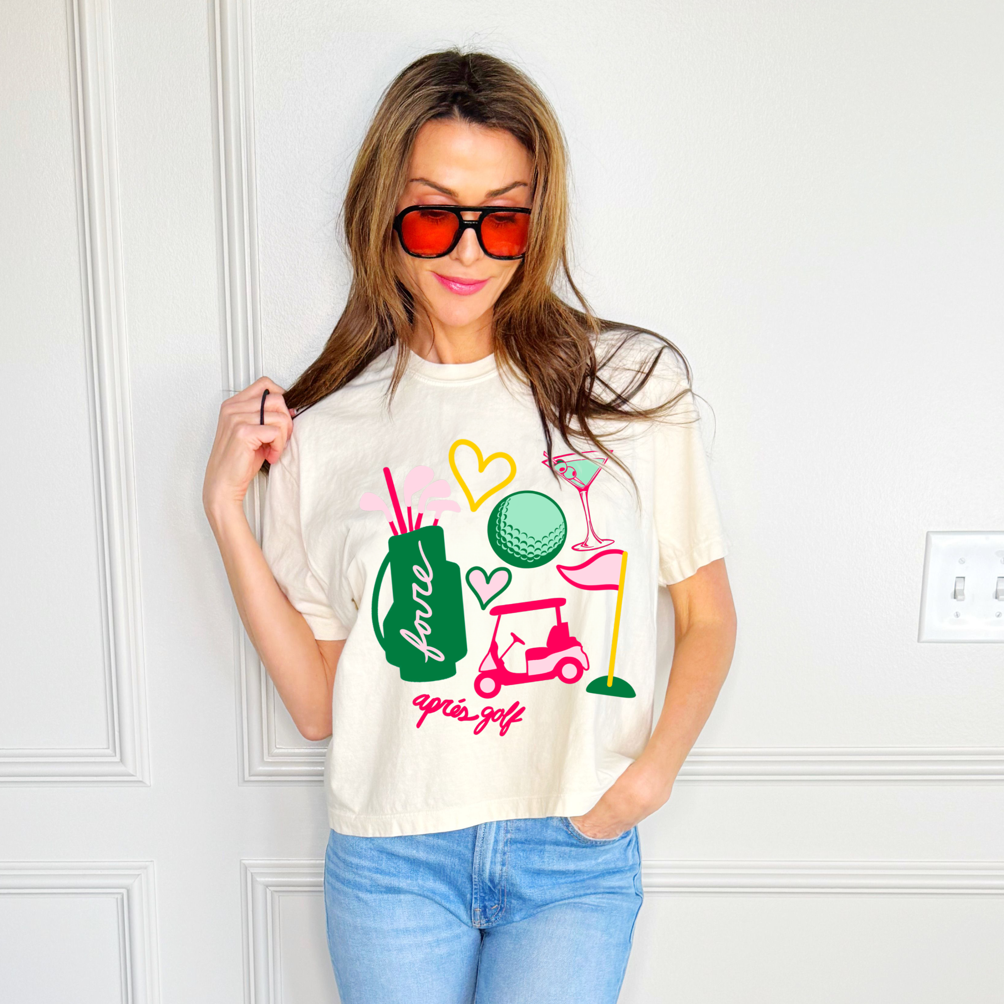 Golf Collage Cropped Tee