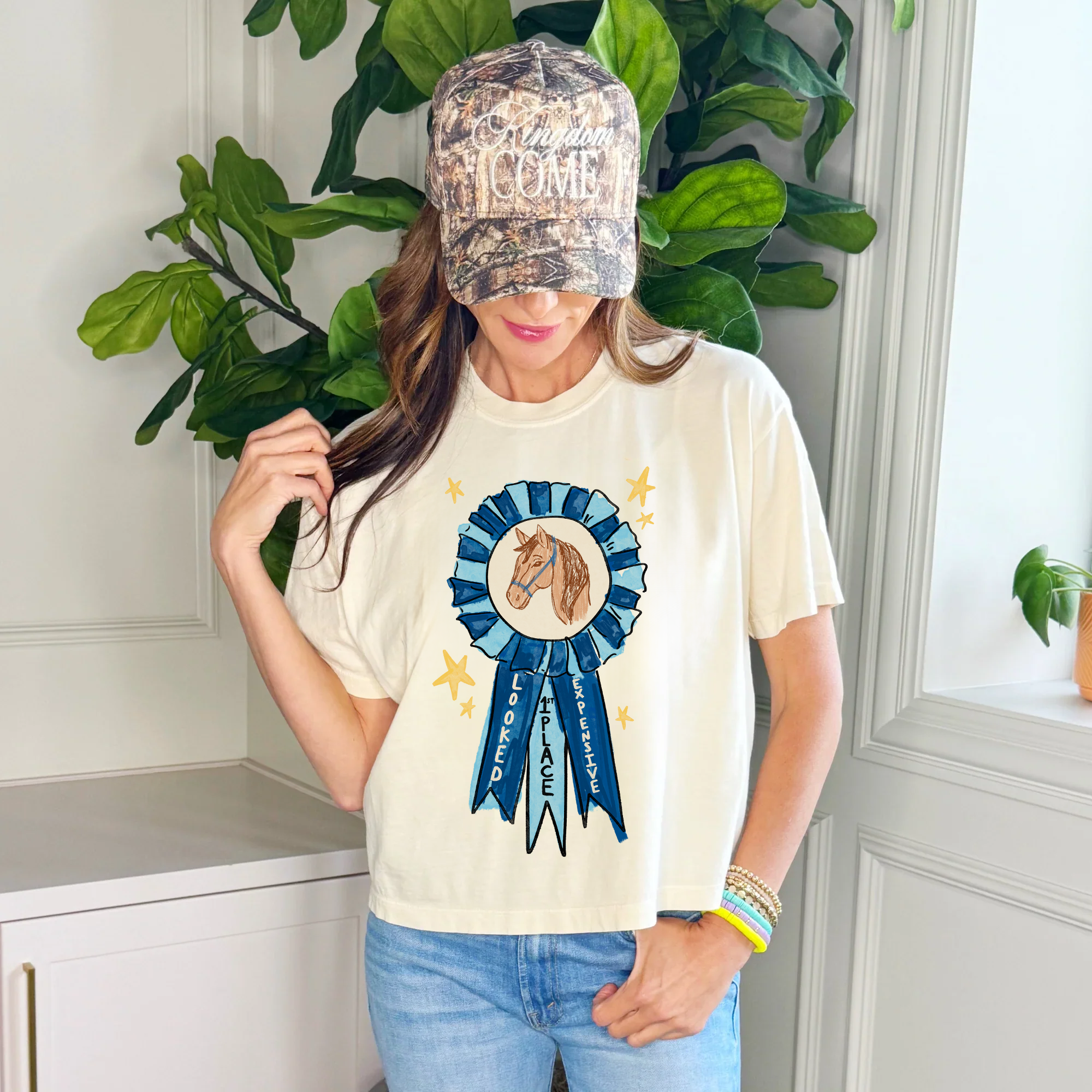 Blue Ribbon Crop Tee