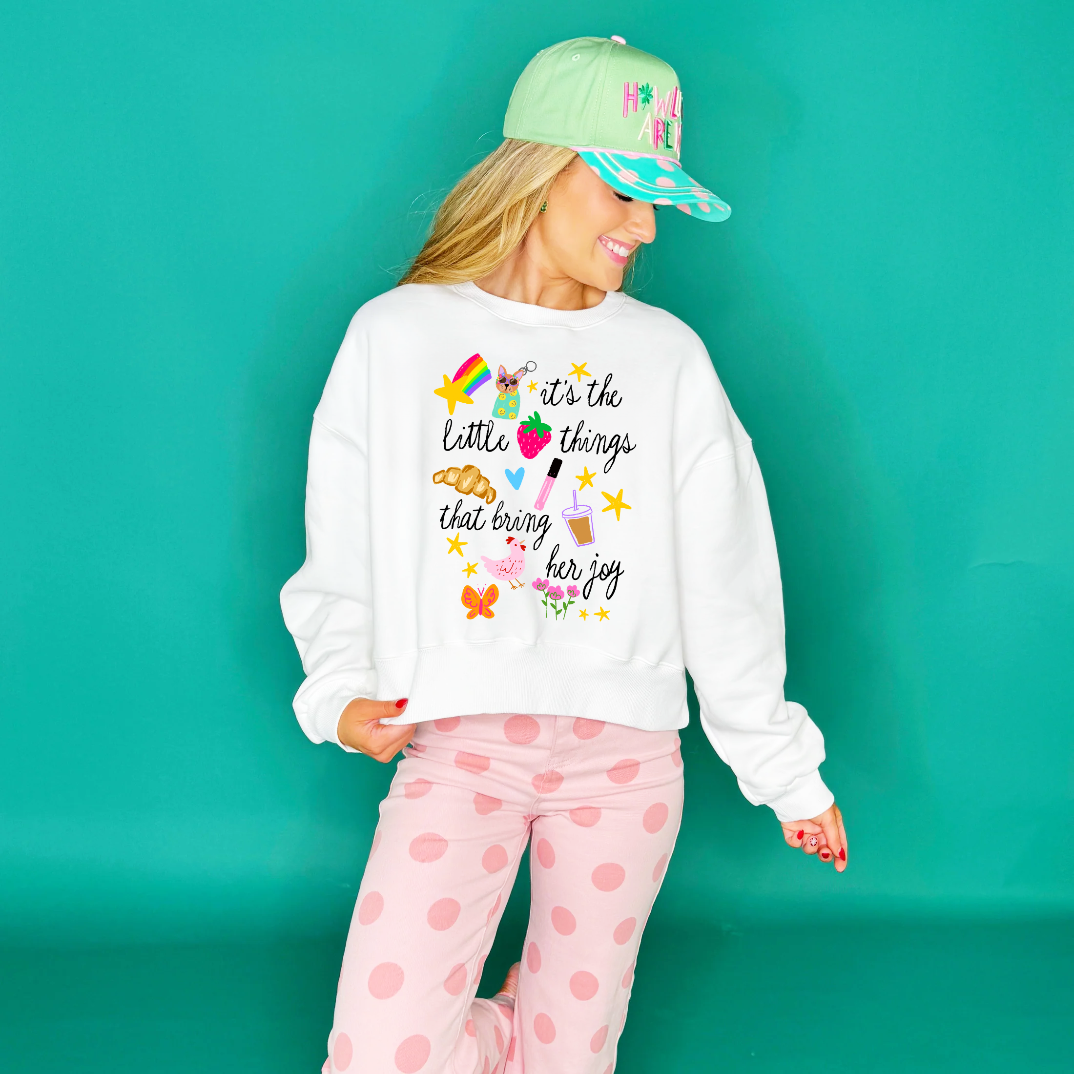 It's The Little Things Crop Sweatshirt