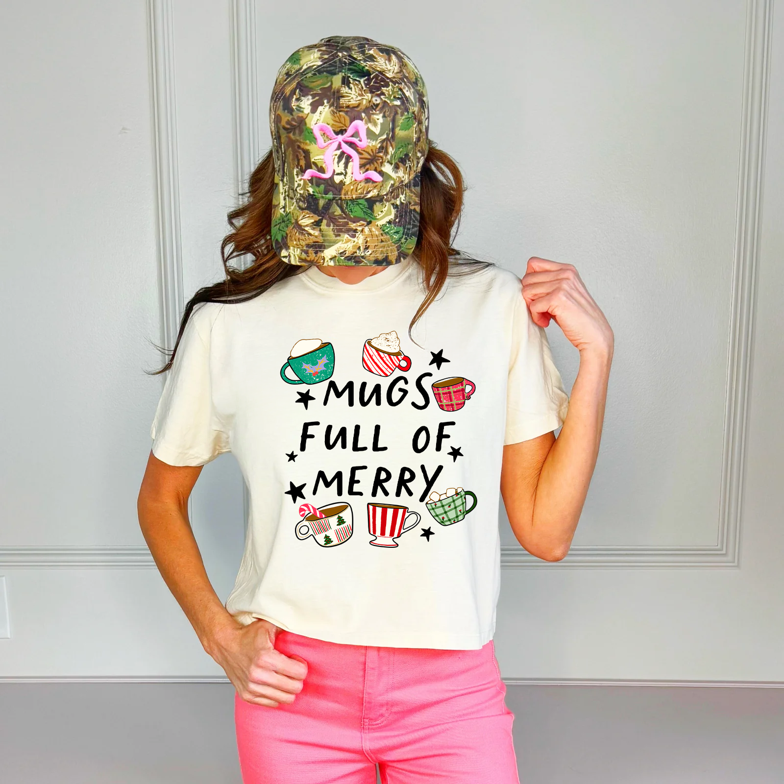 Mugs Full of Merry Crop Tee