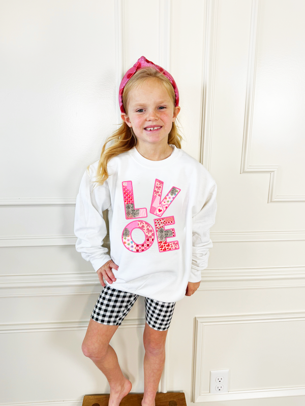 Patchwork Love Youth & Adult Sweatshirt