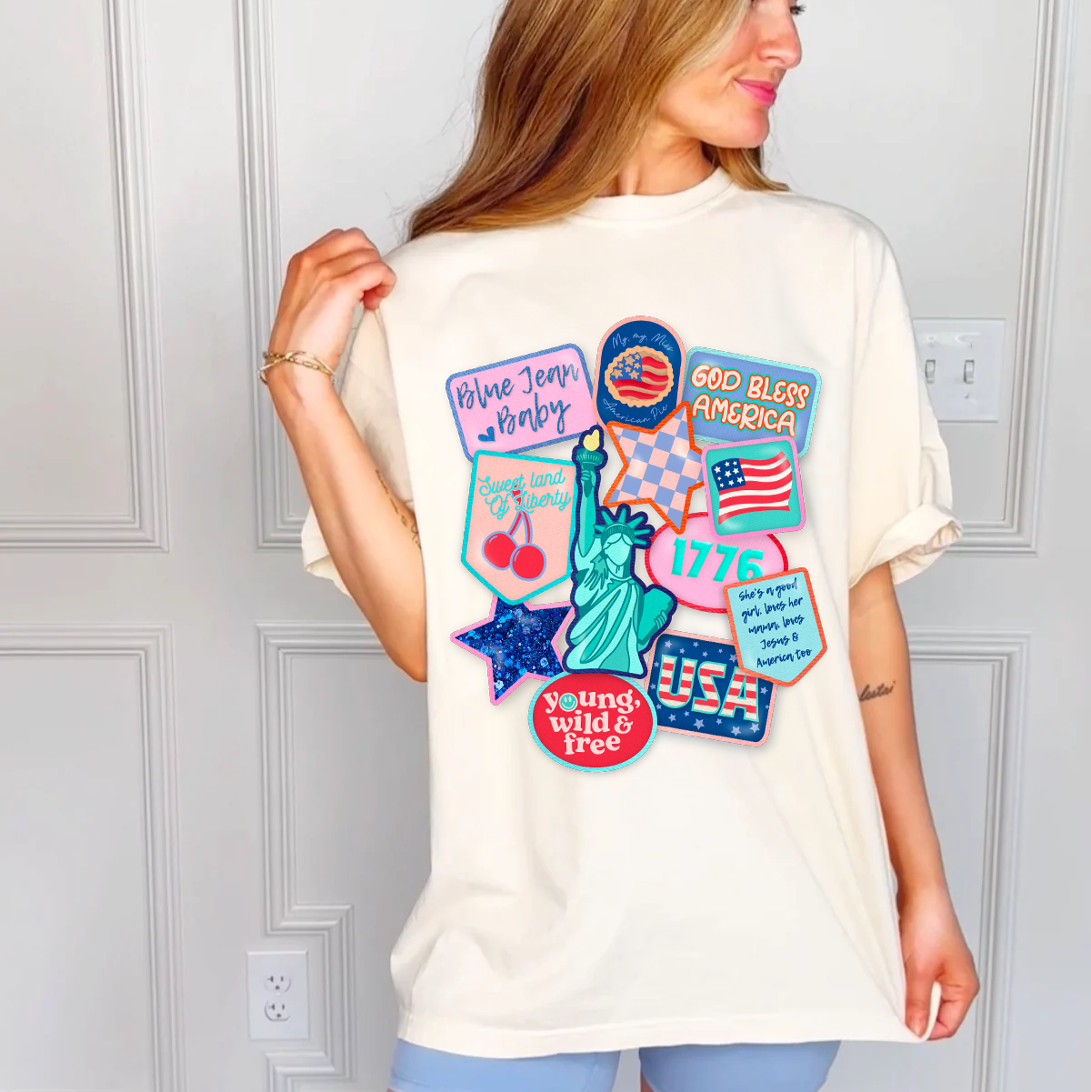 Patriotic Patch Youth & Adult Tee