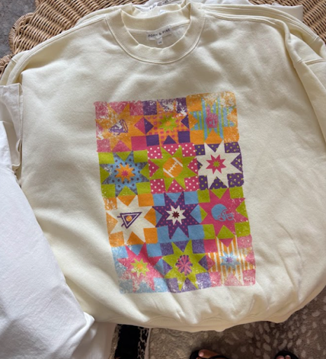 Quilted Football Sweatshirt