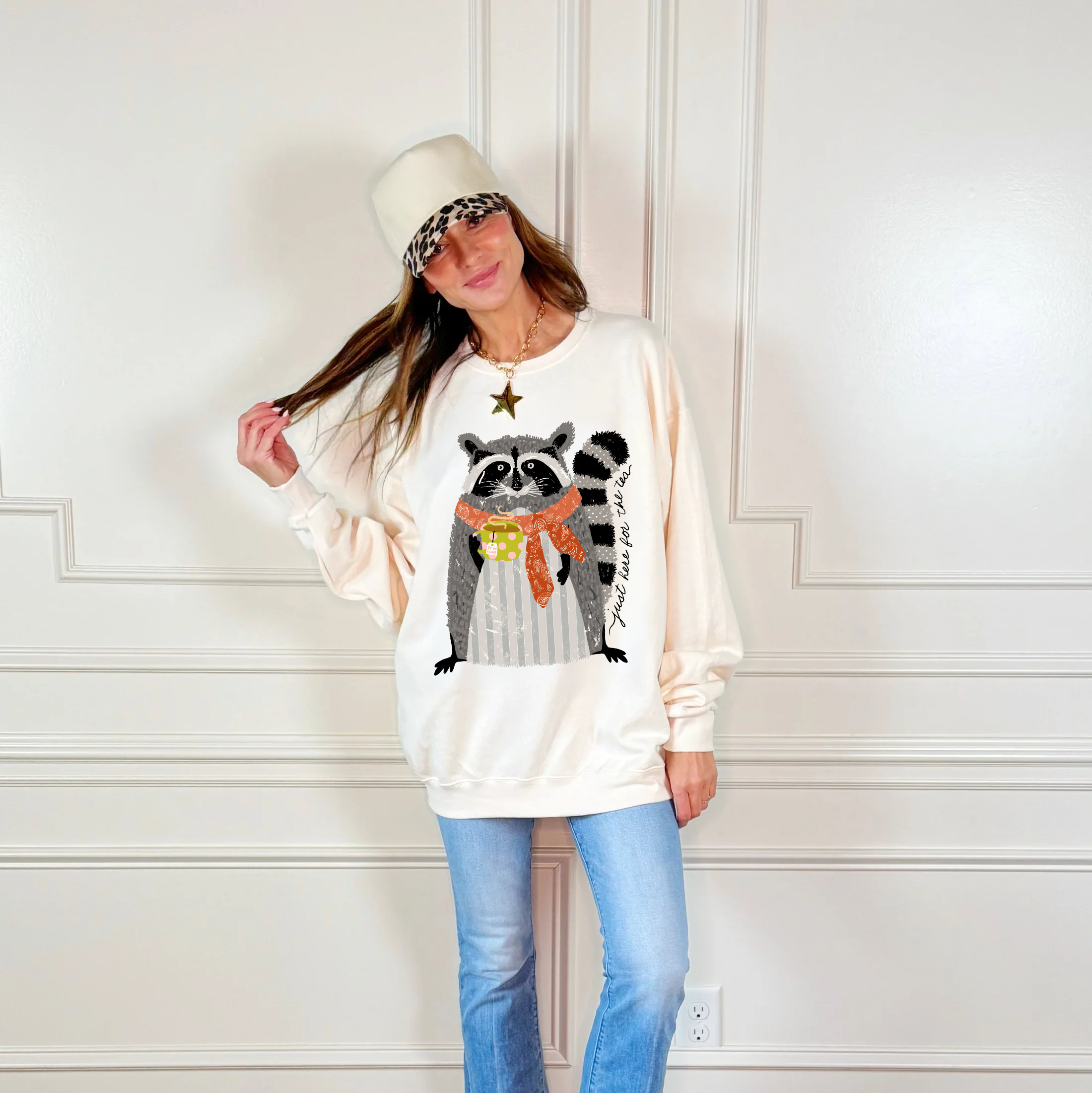 Racoon Tea Time Sweatshirt
