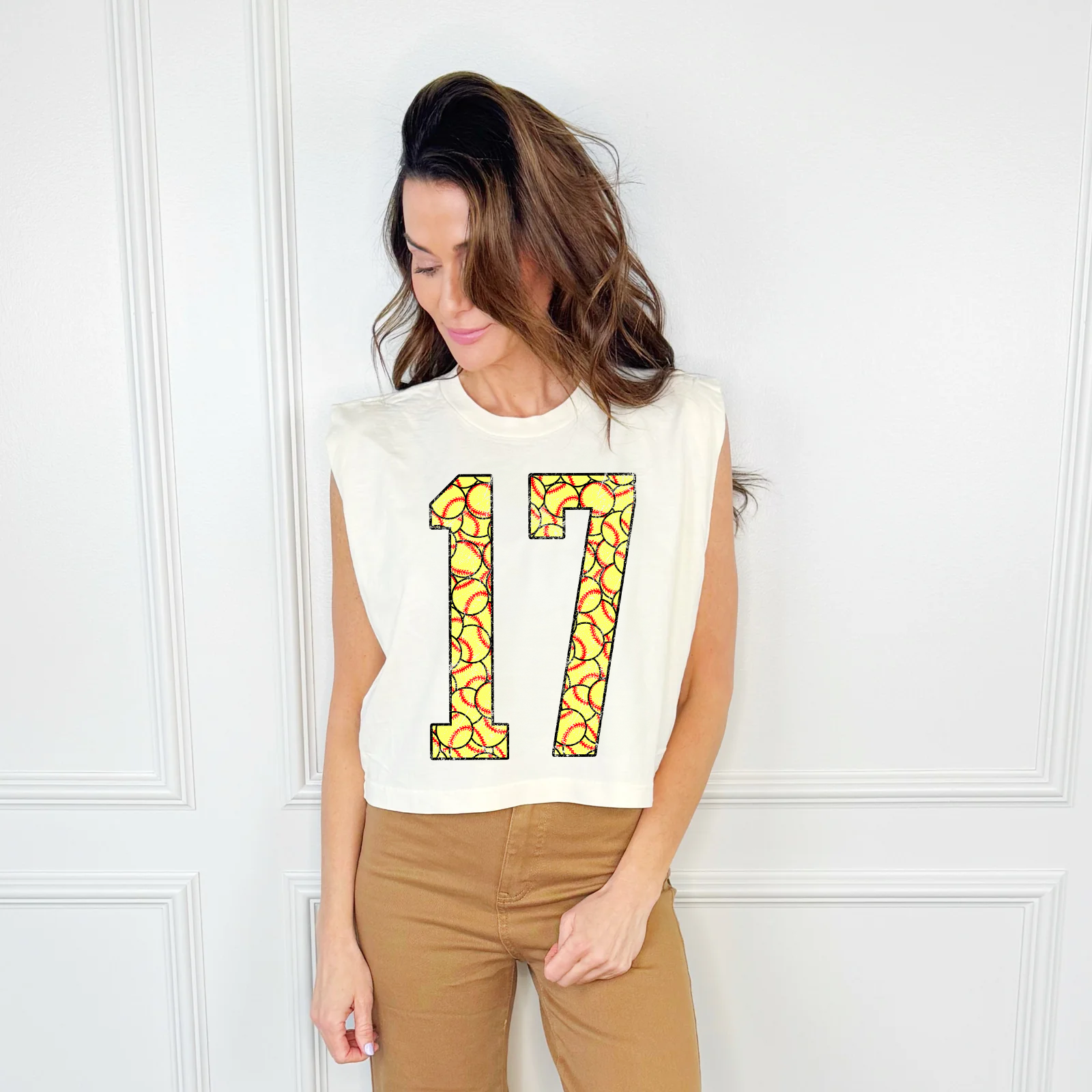 Custom Softball Number Tank