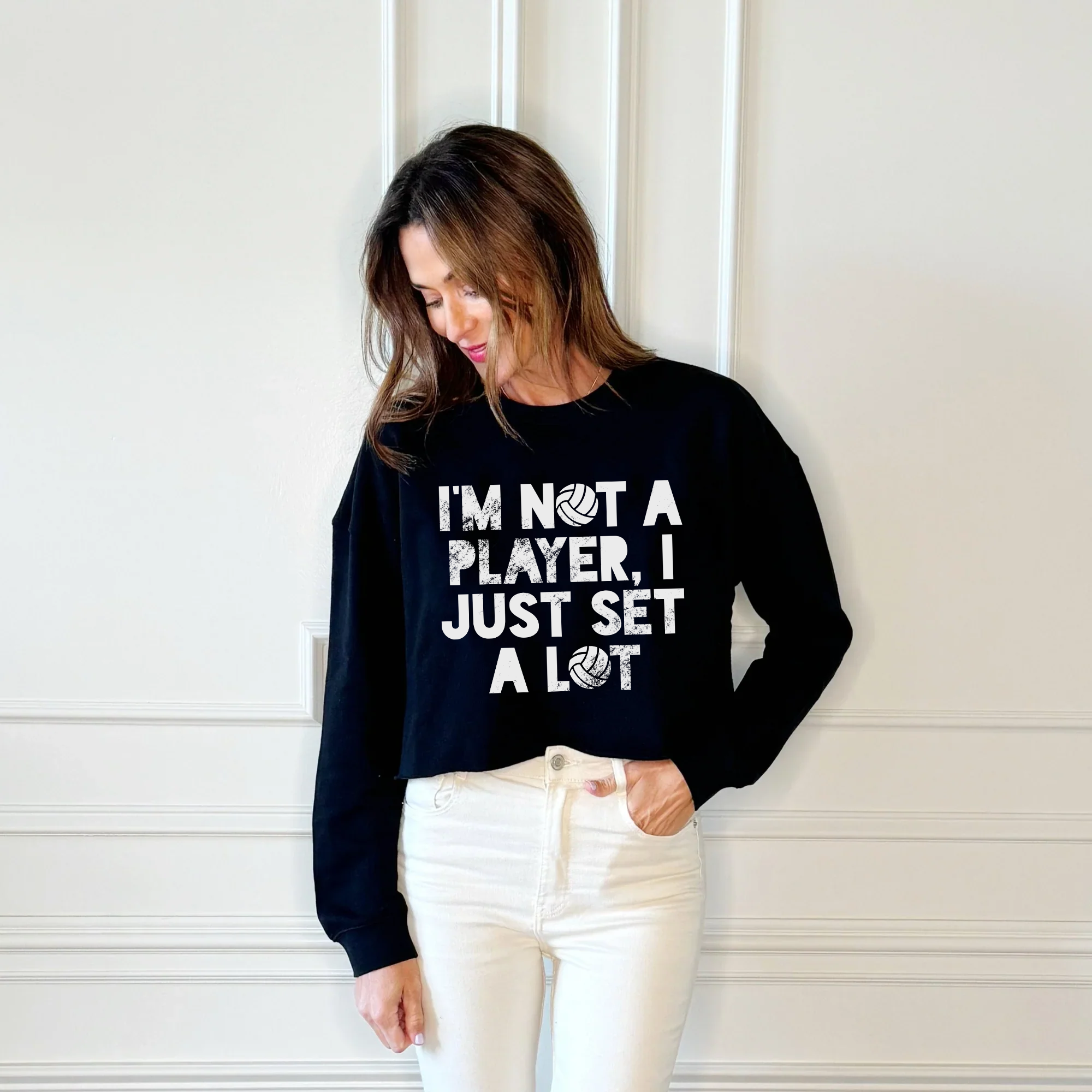 Im not a player, I just set a lot Crop Sweatshirt