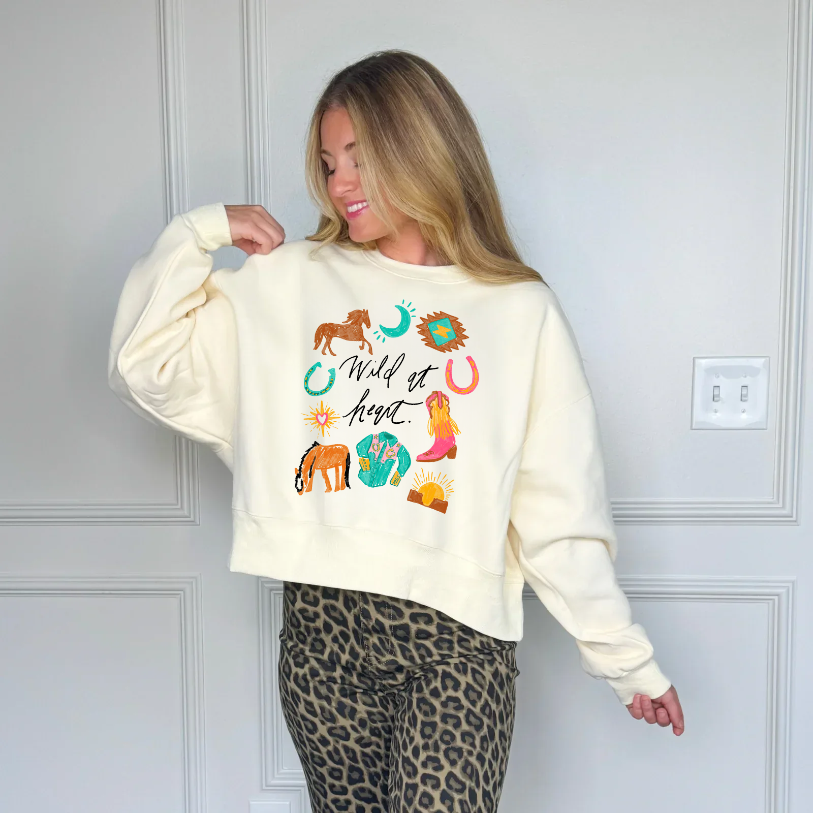 Wild at Heart Crop Sweatshirt