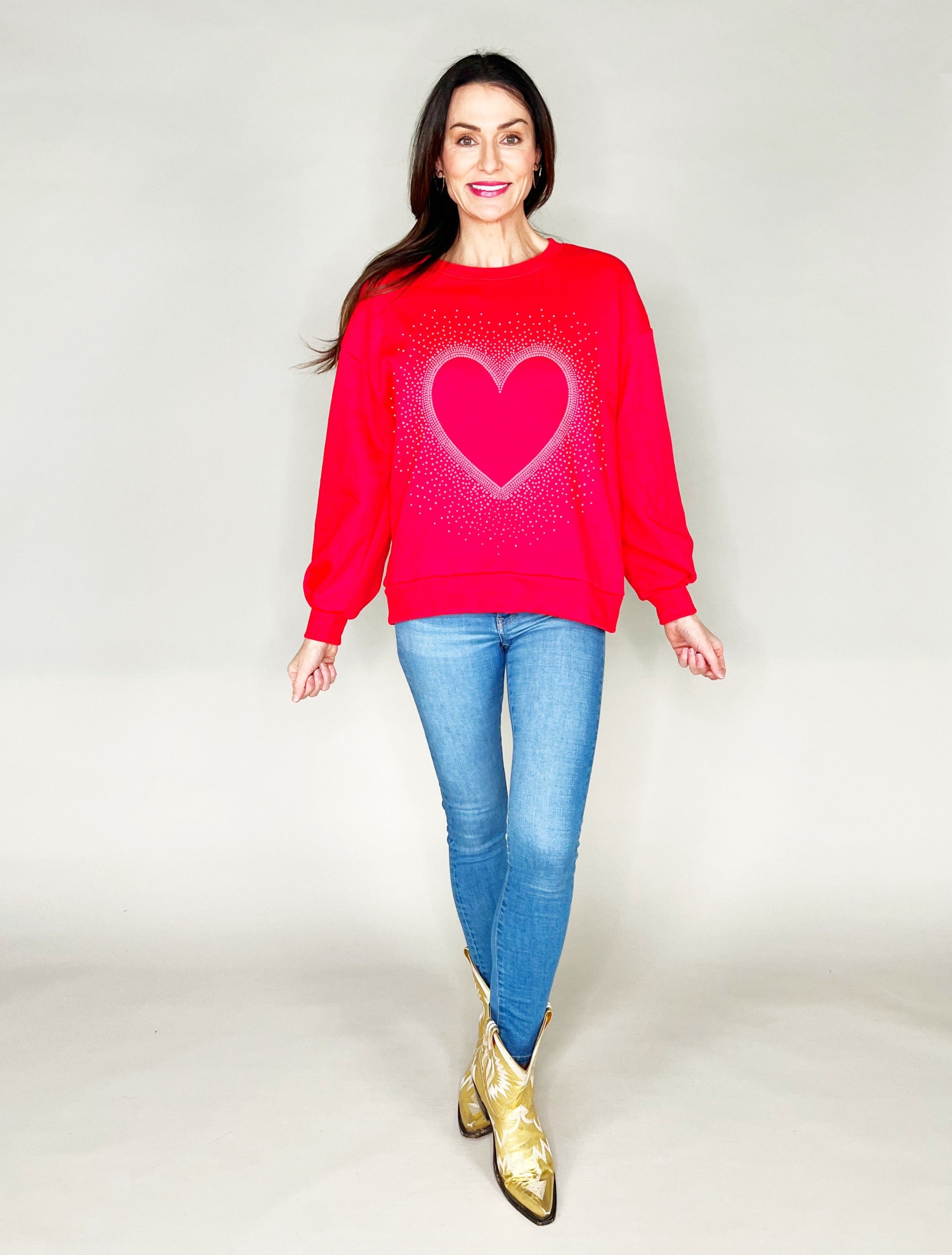 Heart Dot Red P&P Sweatshirt